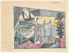 Vintage Interior - Photolithograph after Pablo Picasso - Late 20th Century