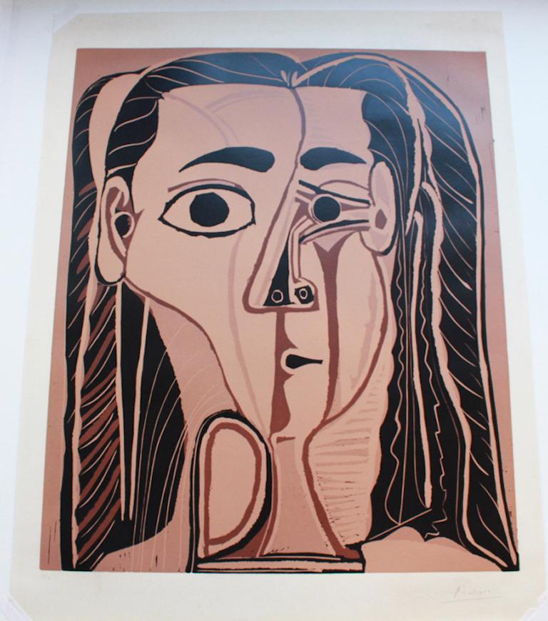 Pablo Picasso - Jacqueline au Bandeau de Face (Grand Tête de Femme) For  Sale at 1stDibs | picasso face, picaso face, picasso jacqueline