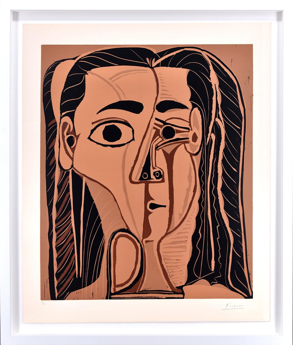 Jacqueline au Bandeau de Face (Grande Tête de Femme) - Print by Pablo Picasso