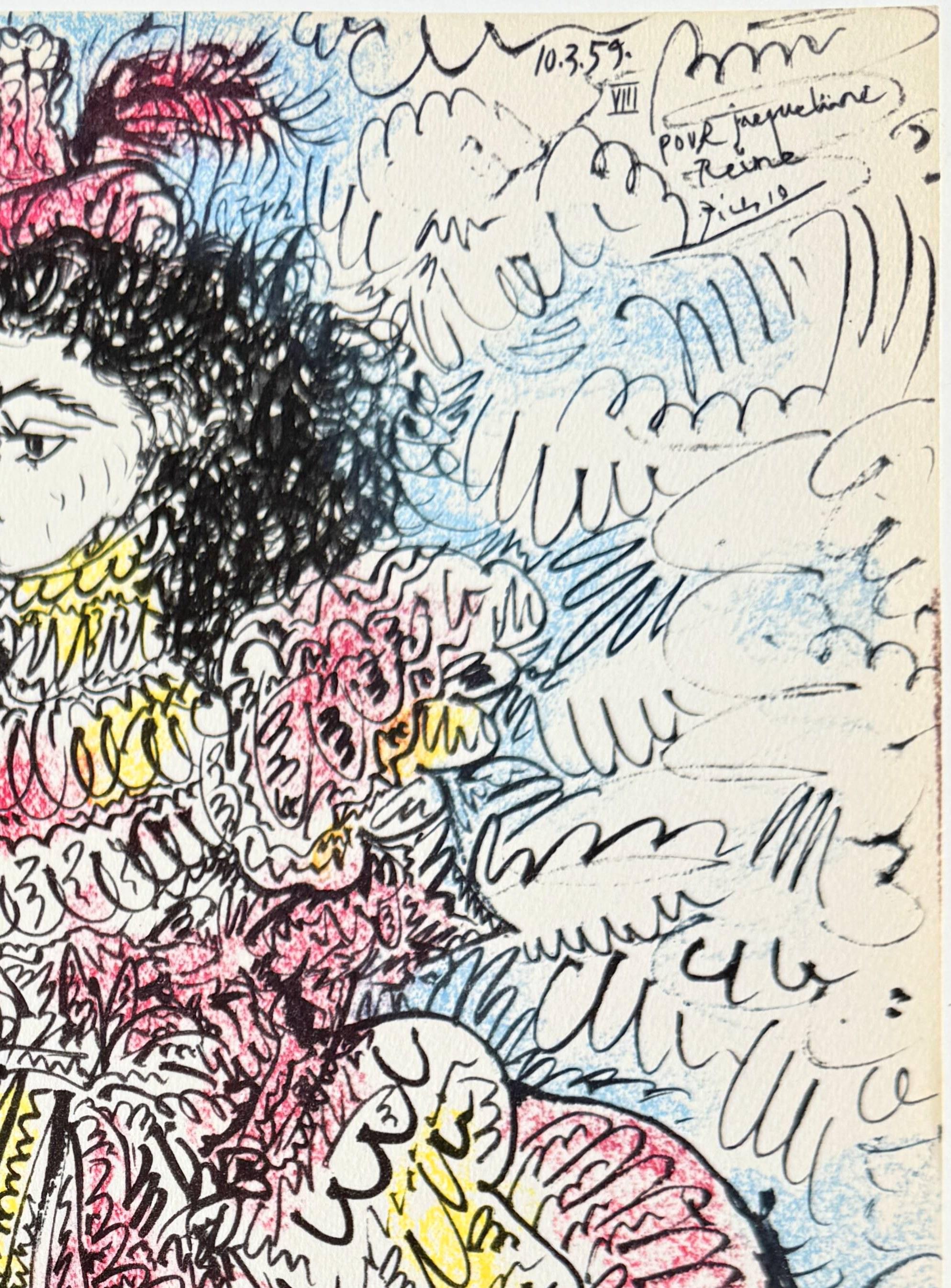 Pablo Picasso (1881-1973) - Jacqueline

Lithographie mit Quadrochromie von 1961.

Abmessungen des Werks: 37,9 x 27 cm

Herausgeber: Éditions Cercle d'Art, Paris.

Das Werk ist in ausgezeichnetem Zustand.

Schneller und sicherer Versand.