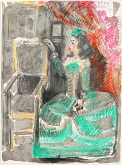 Jacqueline, Lithograph, Modern, 1961, Framed, Excellent