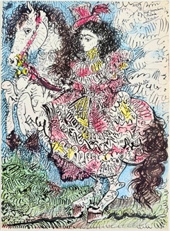 Jacqueline, Lithografie, Moderne, 1961, gerahmt, sehr guter Zustand