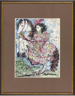 Jacqueline, Lithografie, Moderne, 1961, gerahmt, sehr guter Zustand