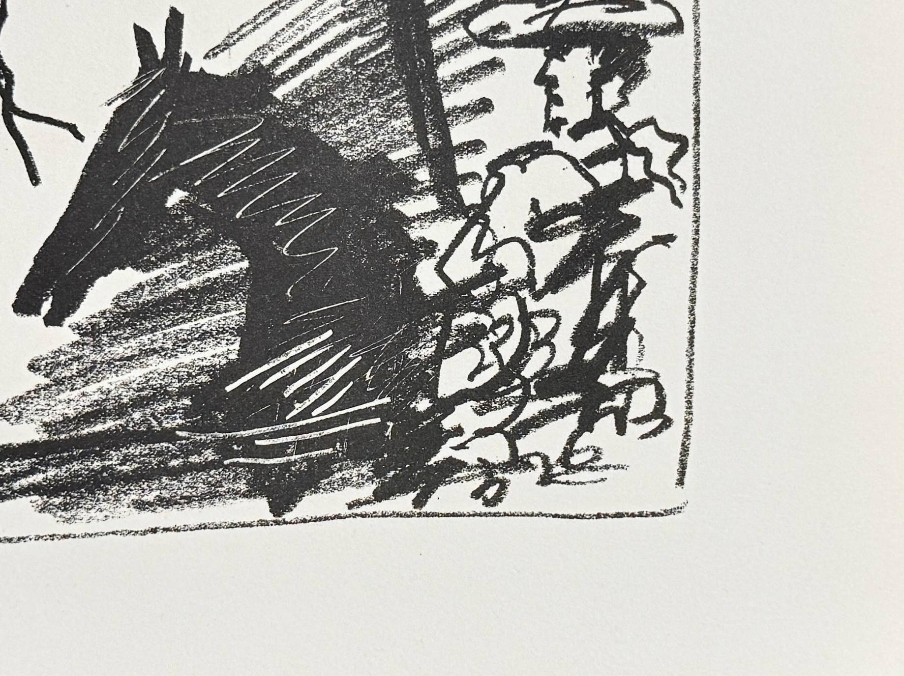 Pablo Picasso (1881-1973) - Jeu de la Cape

Lithographie de 1961.

Dimensions de l'œuvre : 31 x 25 cm.

Référence : Bloch 1015 ; Mourlot 350 ; Cramer 113.IV.
Imprimé par l'Atelier Fernand Mourlot, Paris.

L'œuvre est en excellent état.