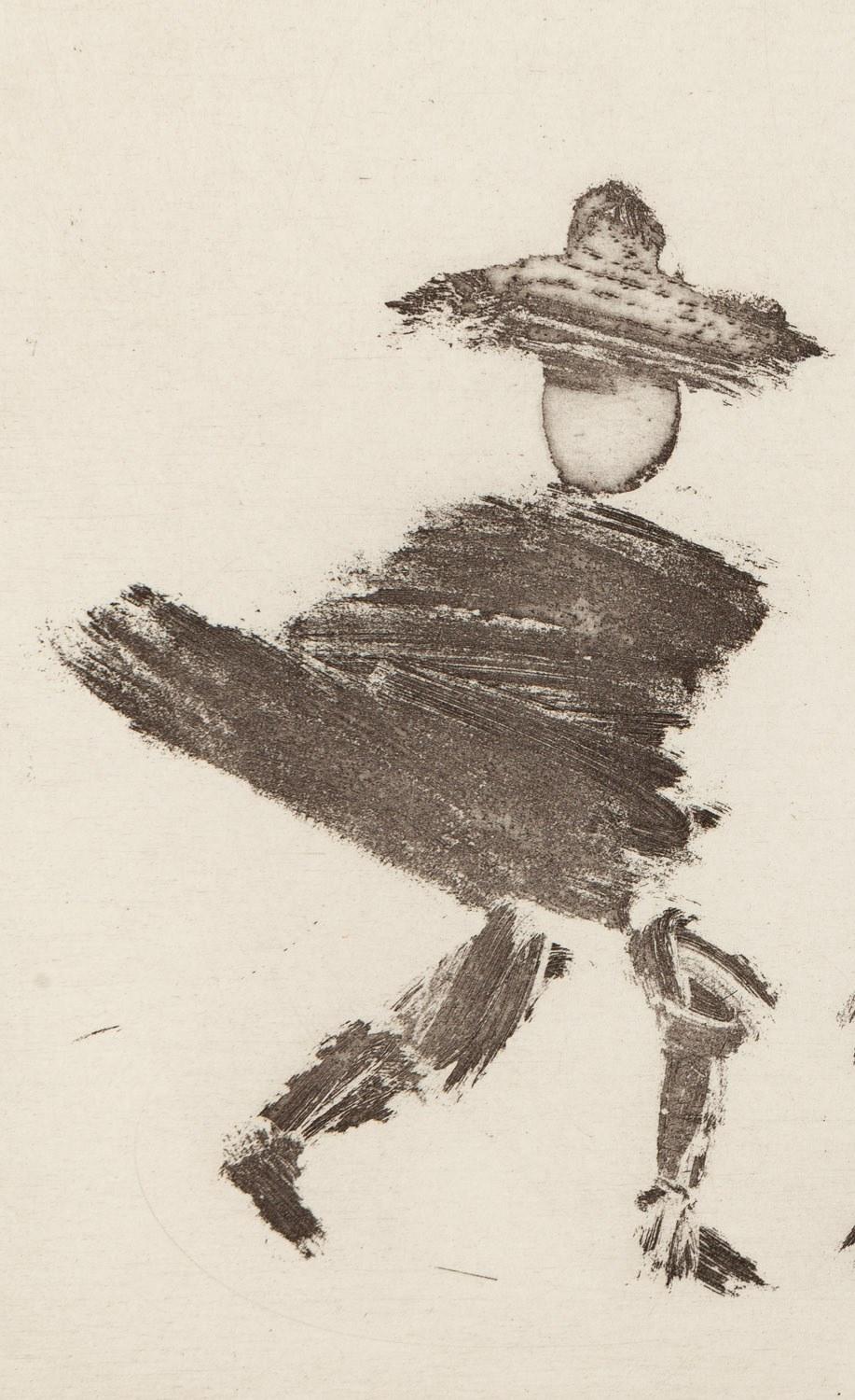 Jeune fille fuyant, avec la célestine et un jeune homme - Print by Pablo Picasso