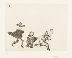 Jeune fille fuyant, avec la célestine et un jeune homme