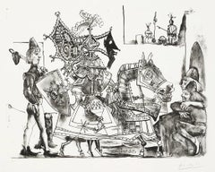 Jeux des Pages Lithograph Print, Post-War Style, 1950s, Excellent