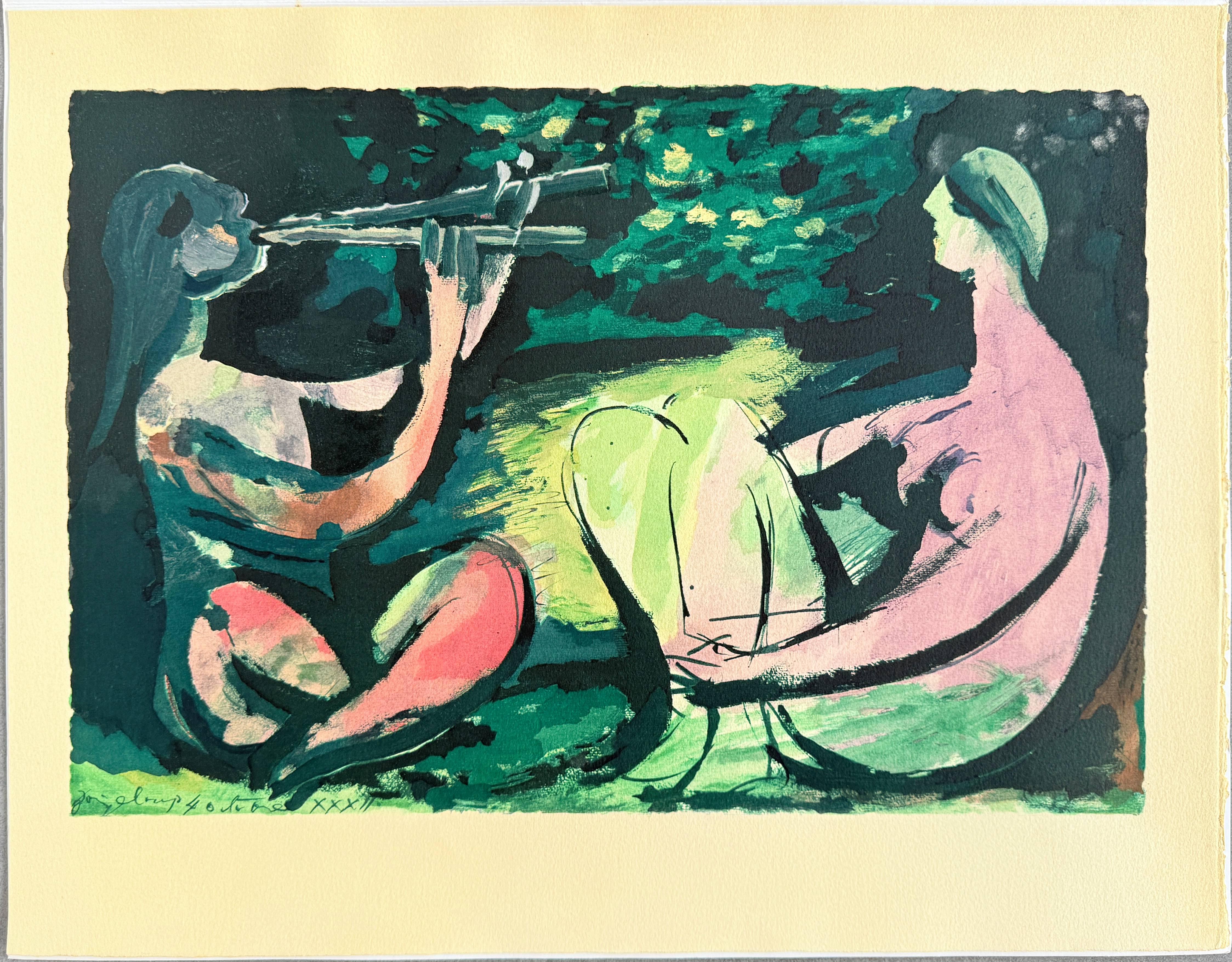 Joueur de diaule et nu For Sale 1