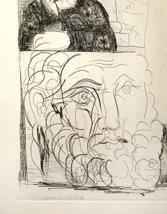 'La Bonne dans l'Atelier de Sculpture' (S.V. 71), Surrealist Etching, 1933