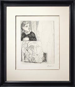 'La Bonne dans l'Atelier de Sculpture' (S.V. 71), Surrealist Etching, 1933