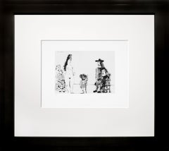 'La célestine présente sa pupille; Avec un enfant au rameau d´olivier' Etching