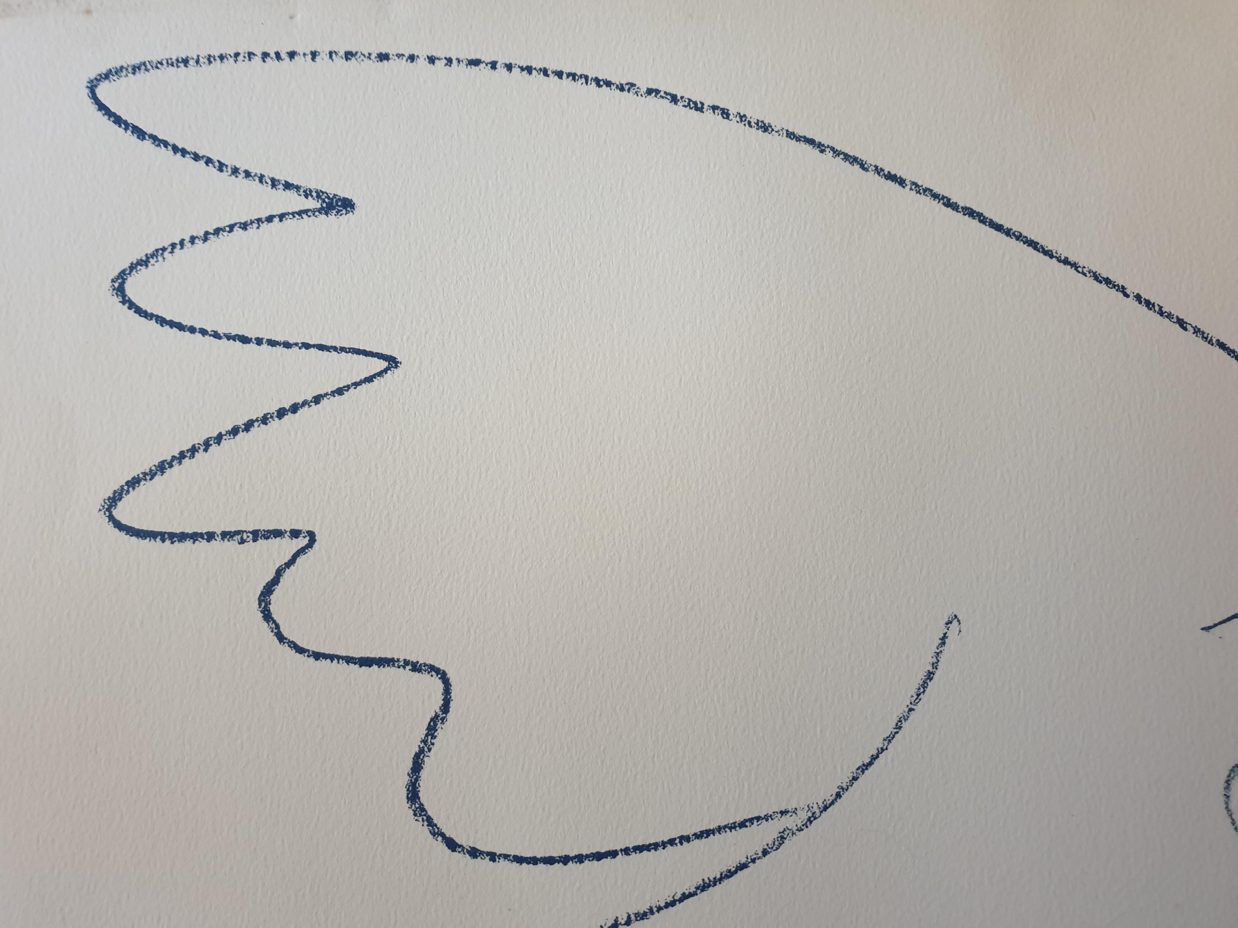 D'après Pablo Picasso 'la Colombe Bleue', lithographie de la Colombe de la Paix' de sa série 'combat pour la paix' signée et datée dans la planche le 28/12/1961. La version bleue, plus rare.

La qualité du papier Arches est impressionnante  édition