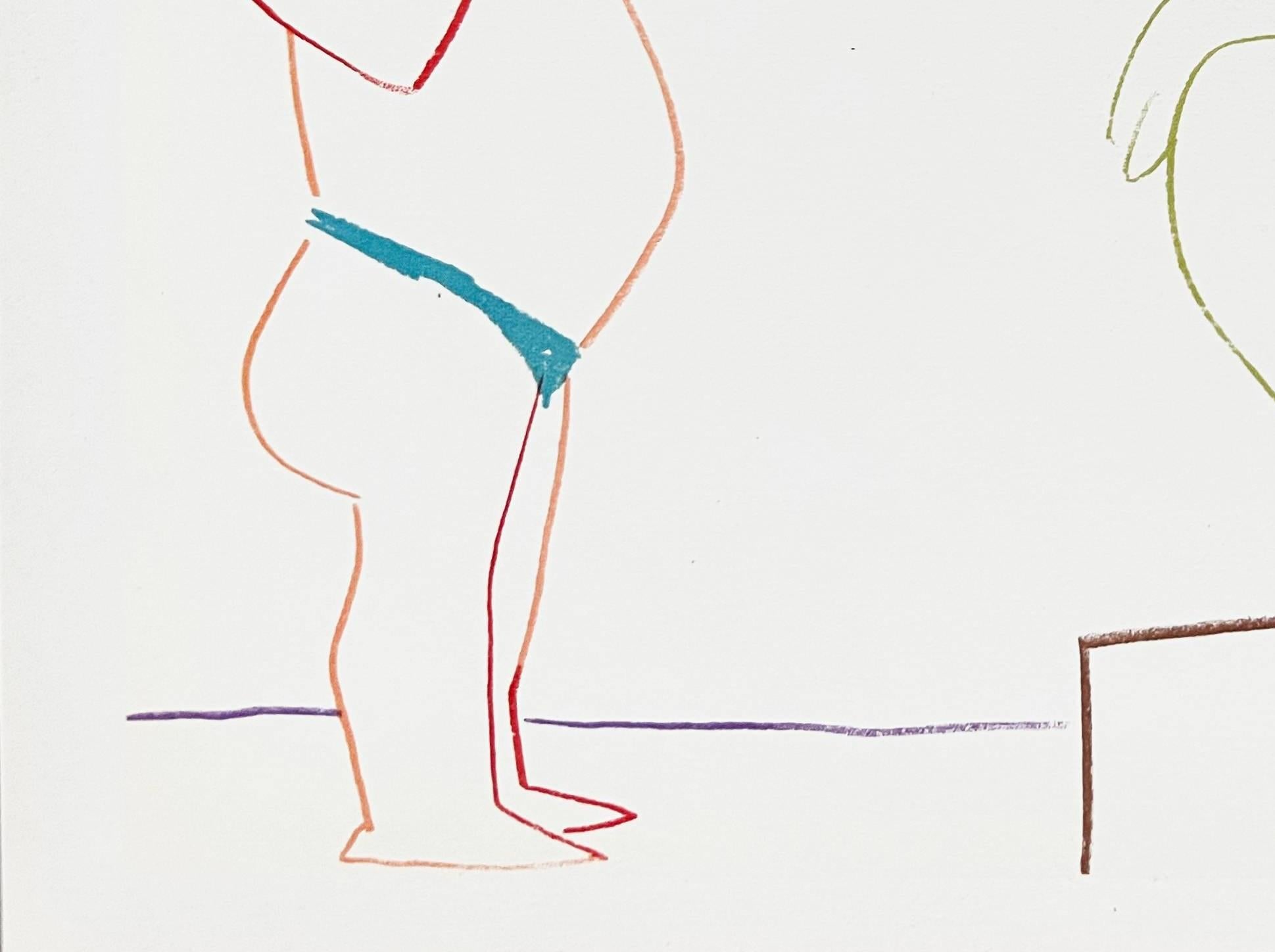 La Comédie Humaine - Gris Figurative Print par Pablo Picasso