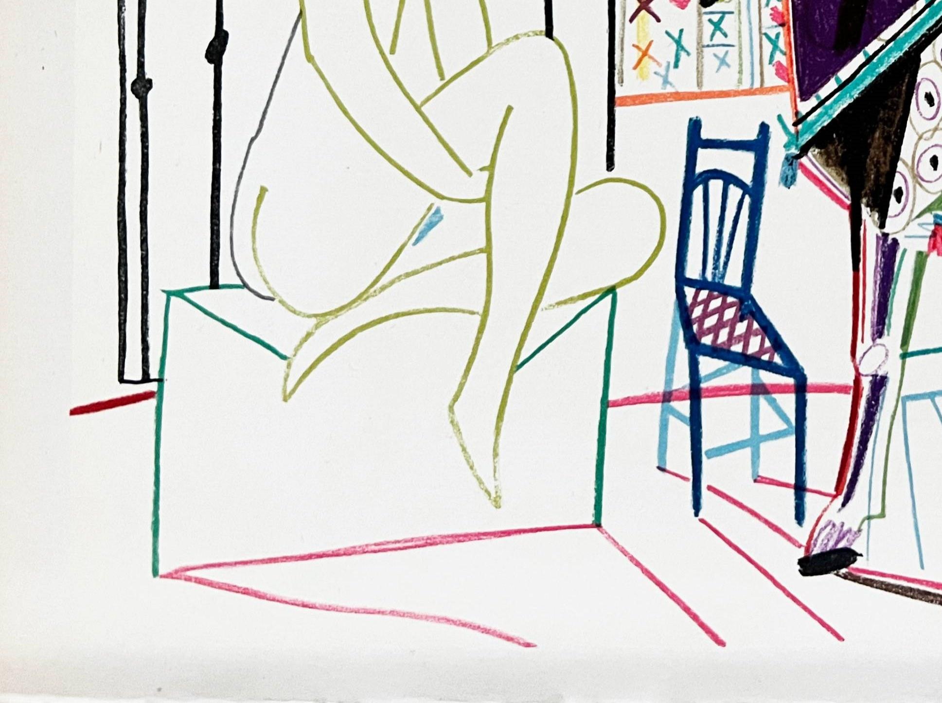 La Comédie Humaine (Beige), Figurative Print, von Pablo Picasso