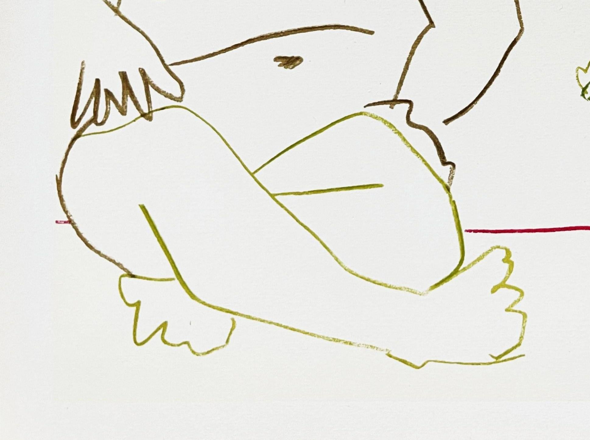 La Comédie Humaine - Gray Figurative Print by Pablo Picasso