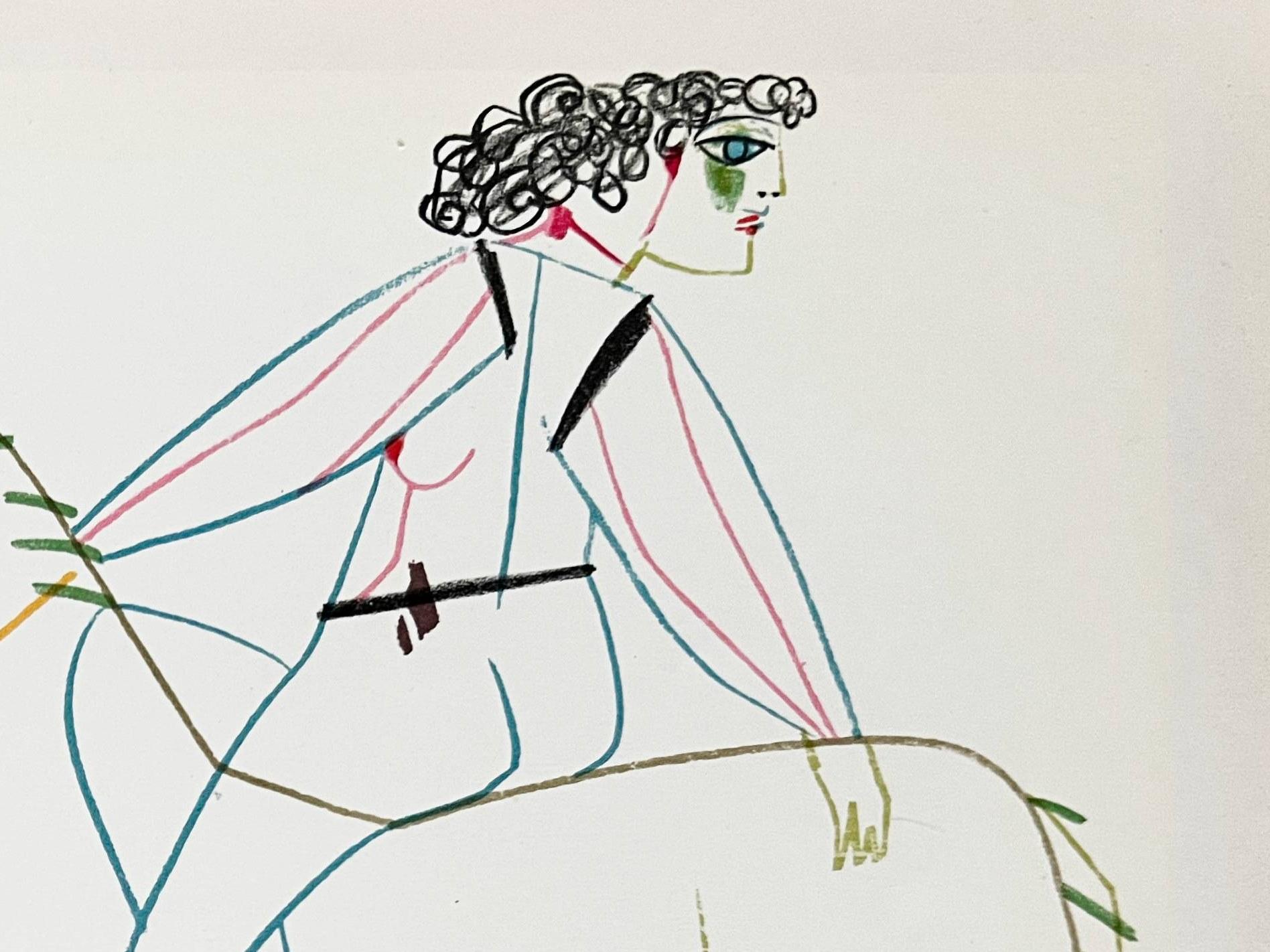 La Comédie Humaine (Schwarz), Print, von Pablo Picasso