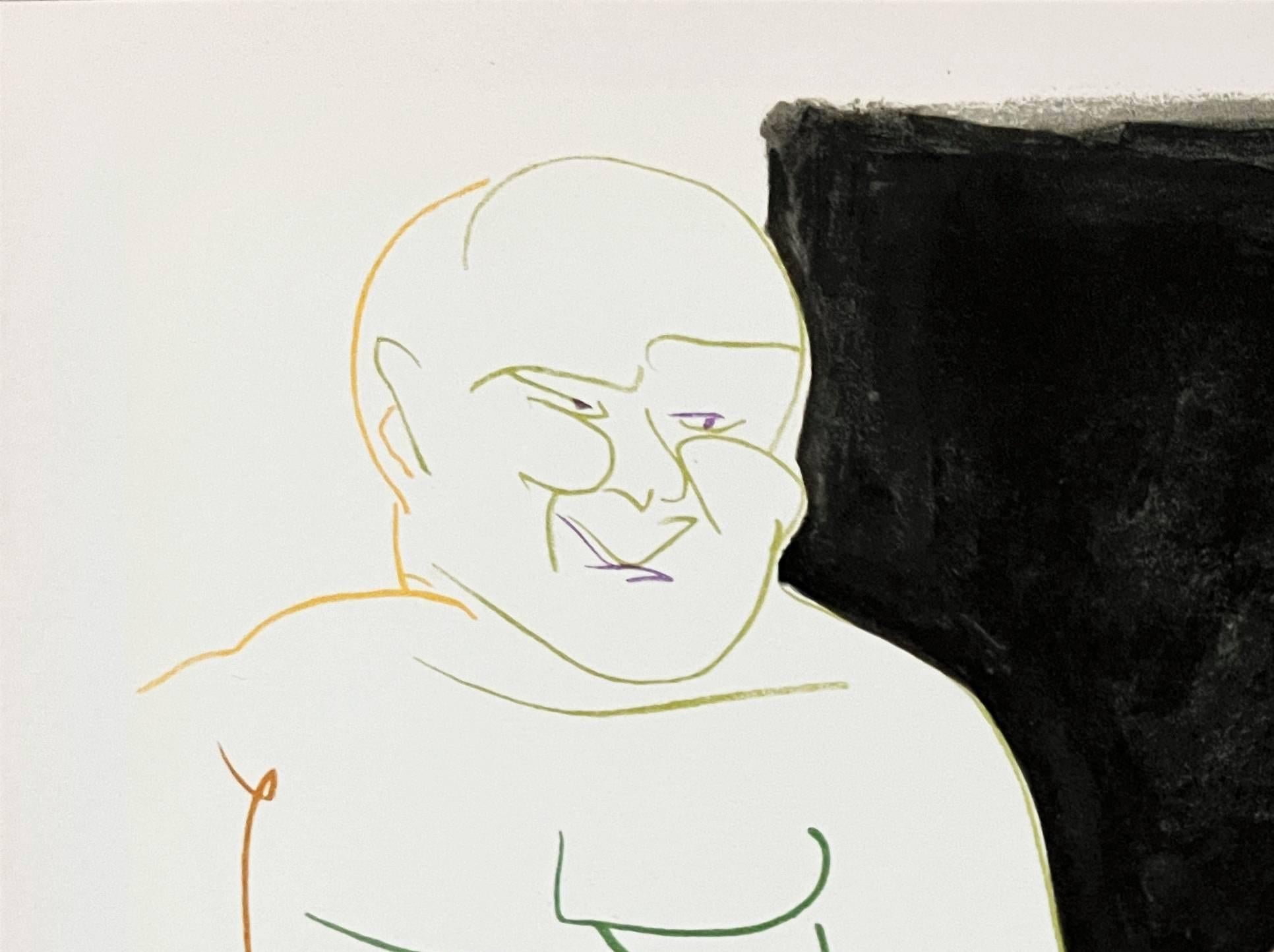 La Comédie Humaine (Schwarz), Print, von Pablo Picasso