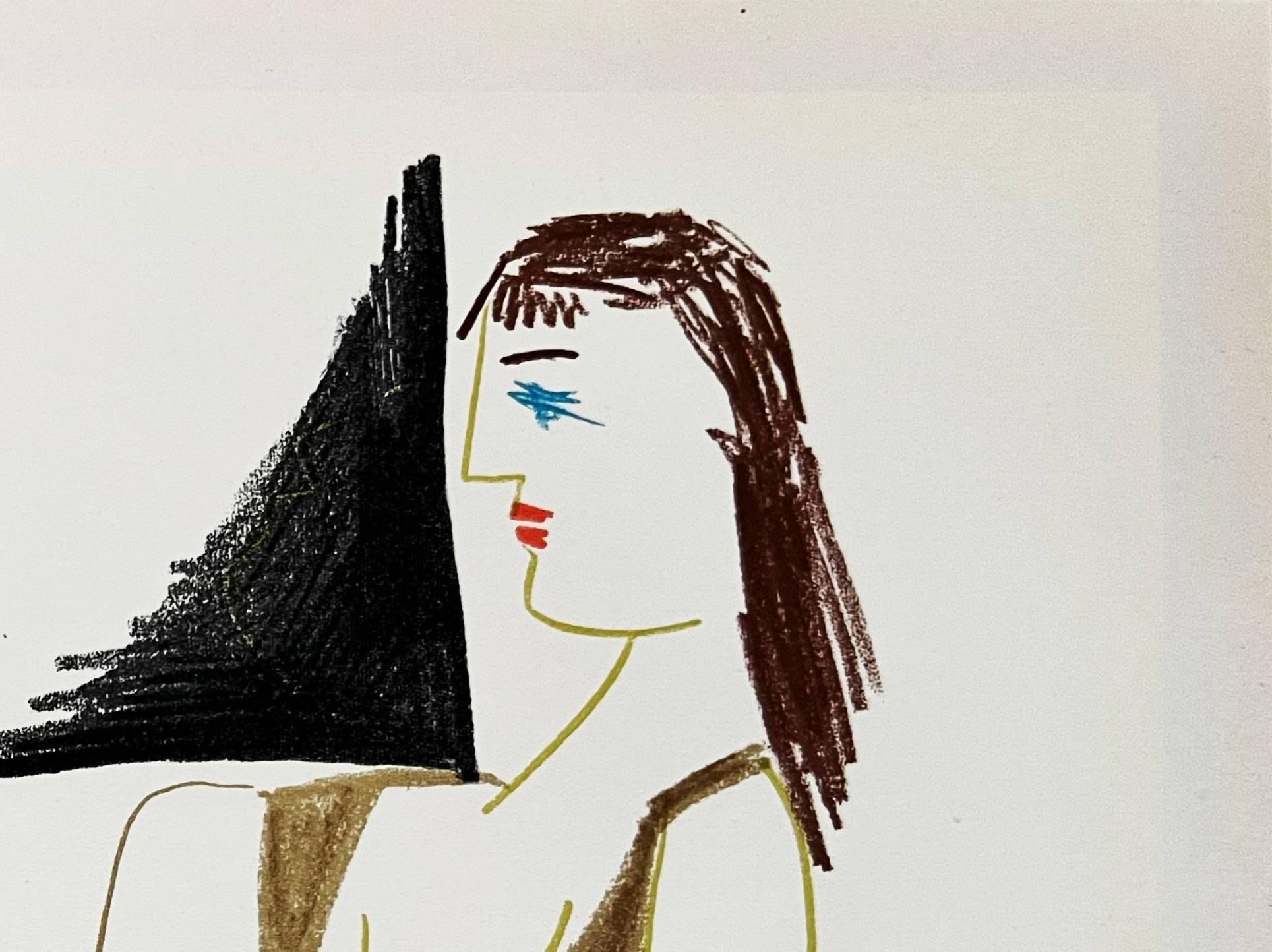 La Comédie Humaine - Brown Figurative Print by Pablo Picasso