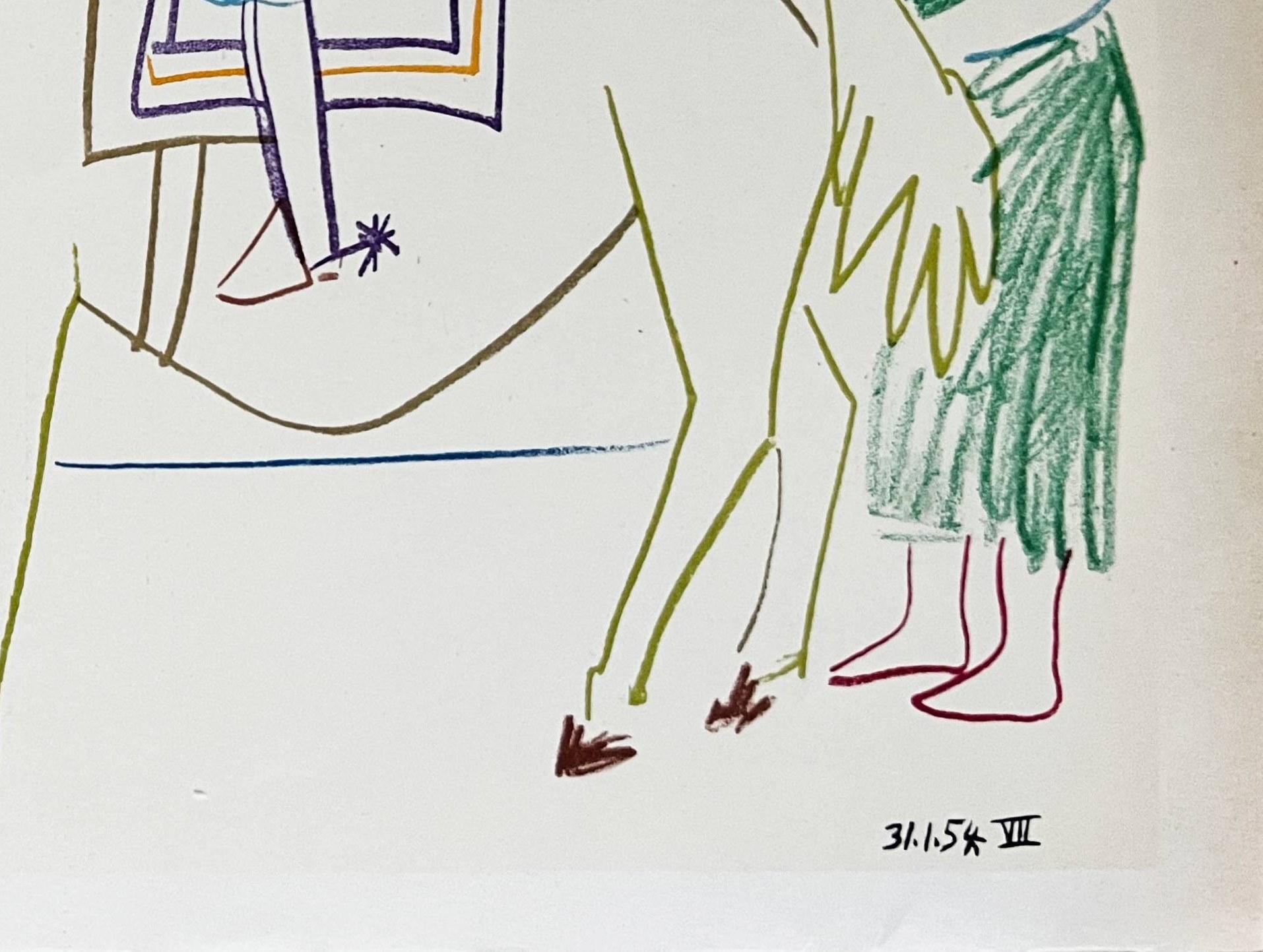 Pablo Picasso (1881-1973) - La Comédie Humaine

Lithographie von 1954.

Abmessungen des Werks: 35,5 x 26,5 cm

Verlag: Tériade, Paris.

Das Werk ist in ausgezeichnetem Zustand.

Schneller und sicherer Versand.
