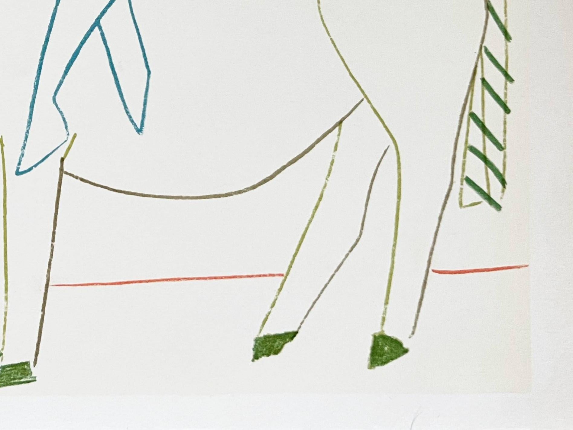 Pablo Picasso (1881-1973) - La Comédie Humaine

Lithographie von 1954.

Abmessungen des Werks: 35,5 x 26,5 cm

Verlag: Tériade, Paris.

Das Werk ist in ausgezeichnetem Zustand.

Schneller und sicherer Versand.