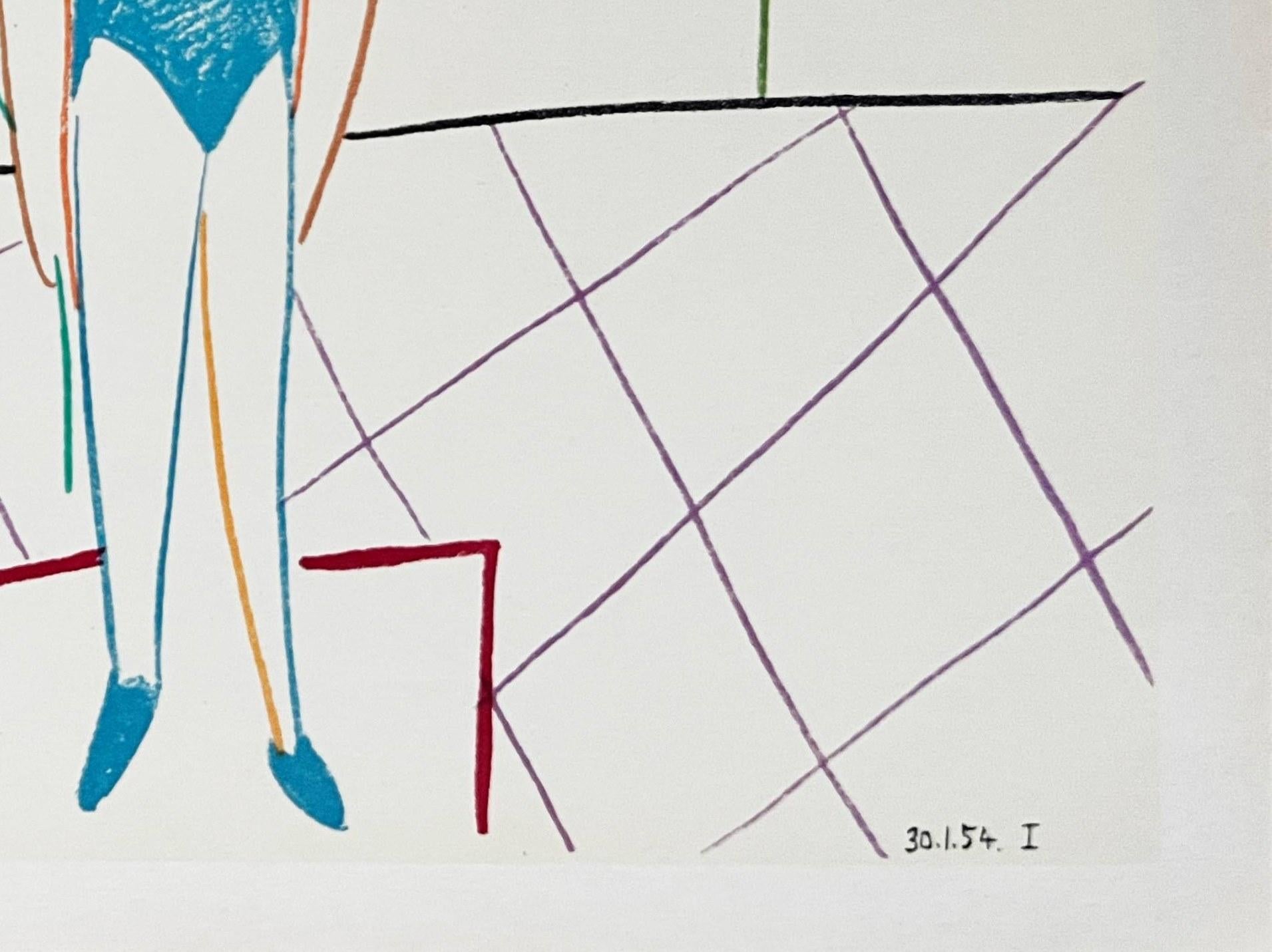 Pablo Picasso (1881-1973) - La Comédie Humaine

Lithographie von 1954.

Abmessungen des Werks: 35,5 x 26,5 cm

Verlag: Tériade, Paris.

Das Werk ist in ausgezeichnetem Zustand.

Schneller und sicherer Versand.