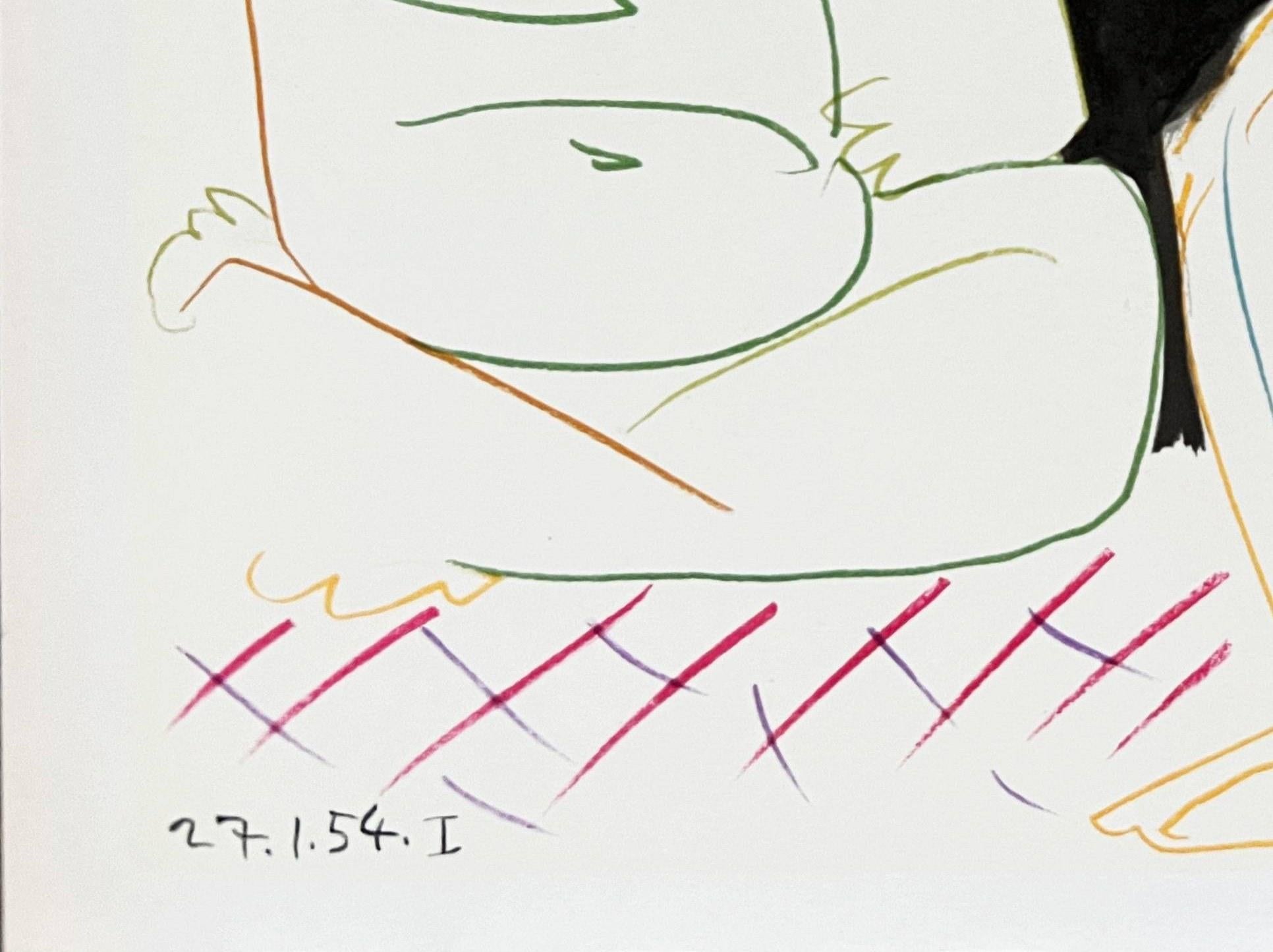 Pablo Picasso (1881-1973) - La Comédie Humaine

Lithographie von 1954.

Abmessungen des Werks: 35,5 x 26,5 cm

Verlag: Tériade, Paris.

Das Werk ist in ausgezeichnetem Zustand.

Schneller und sicherer Versand.