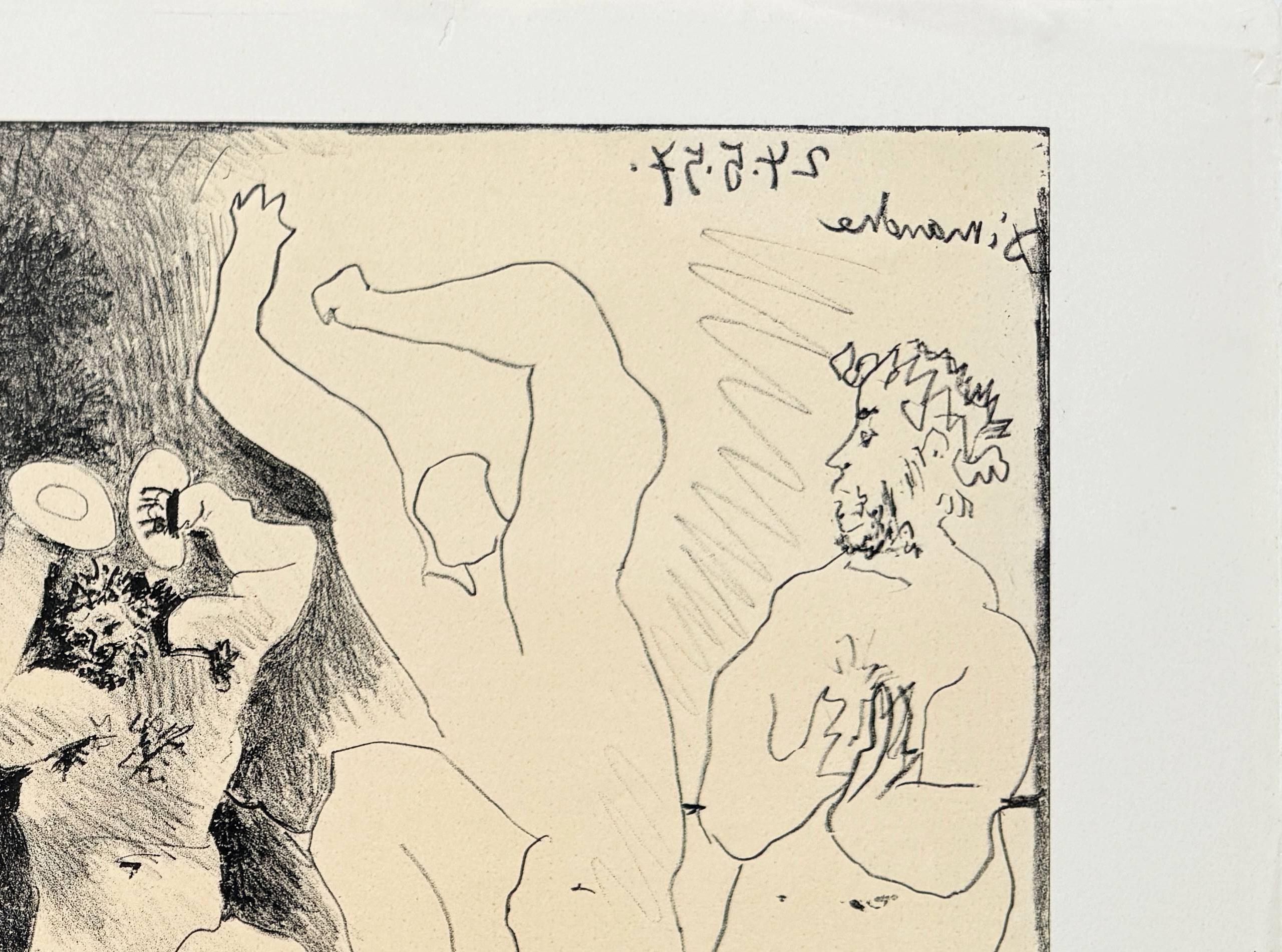 Pablo Picasso (1881-1973) - La Danse des Faunes

Lithograph from 1957.

An unnumbered copy from a limited edition of 1000.

Dimensions of work: 48.5 x 63.5 cm

Reference: Bloch 830; Mourlot 291

The work is in Excellent condition.

Fast and secure