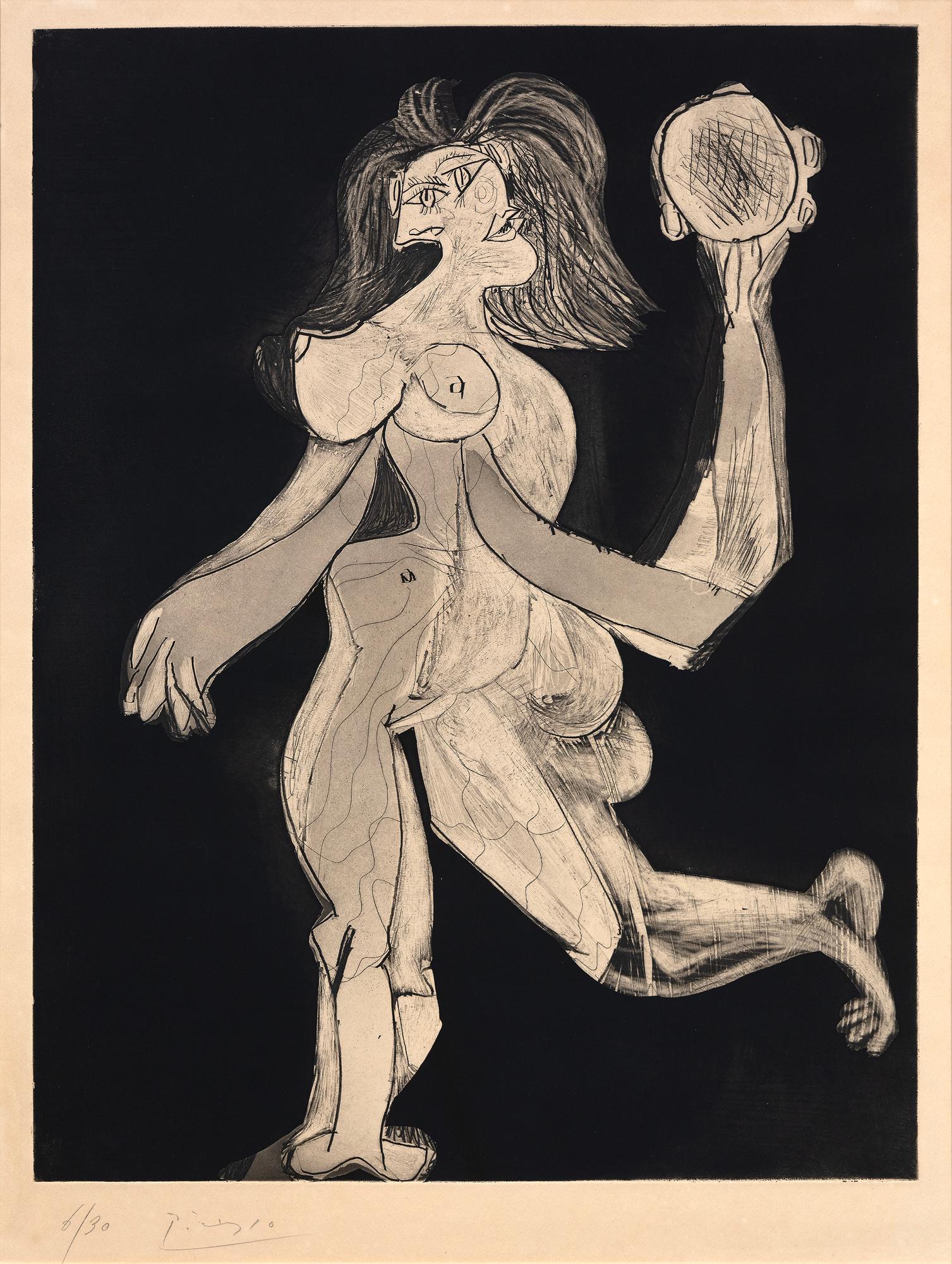 Pablo Picasso Abstract Print - La femme au tambourin