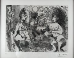 Vintage Pablo Picasso, "La Fete de la Madame, " dry point etching