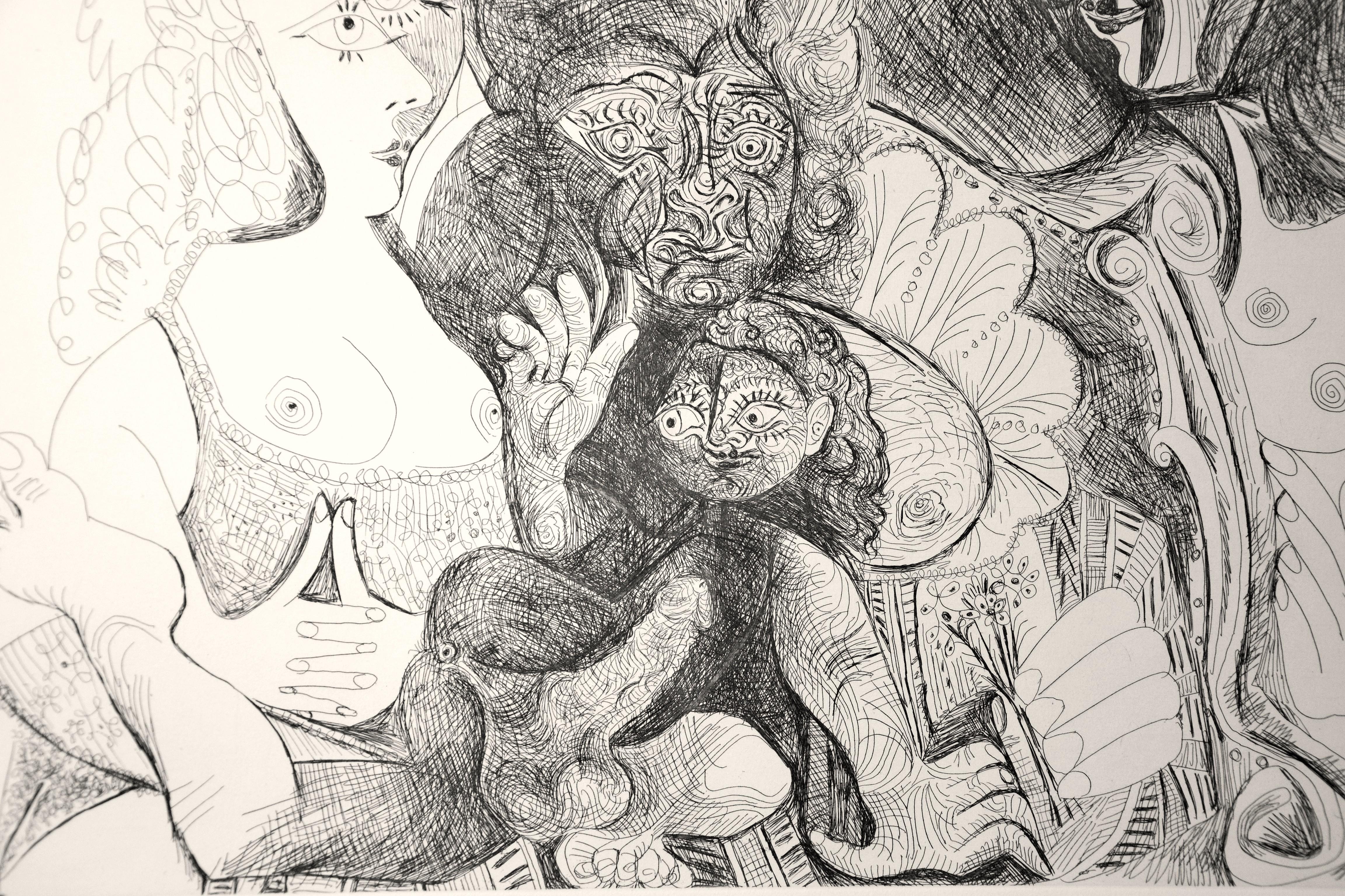 La Fête de la Patronne - Gravure de Pablo Picasso - 1971 en vente 6