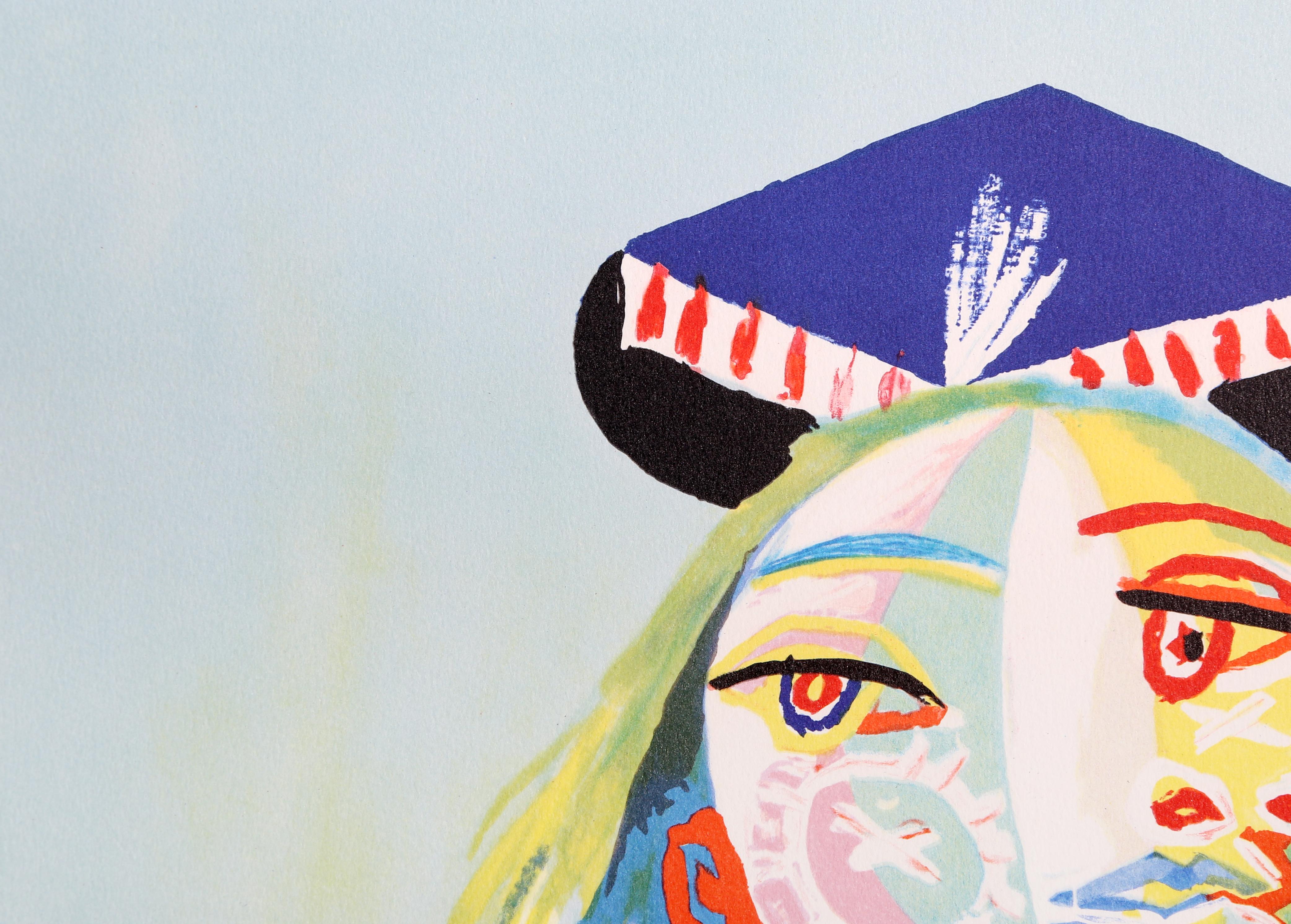 La Fille de L'Artiste a Deux Ans et Demi avec un Bateau – Print von Pablo Picasso