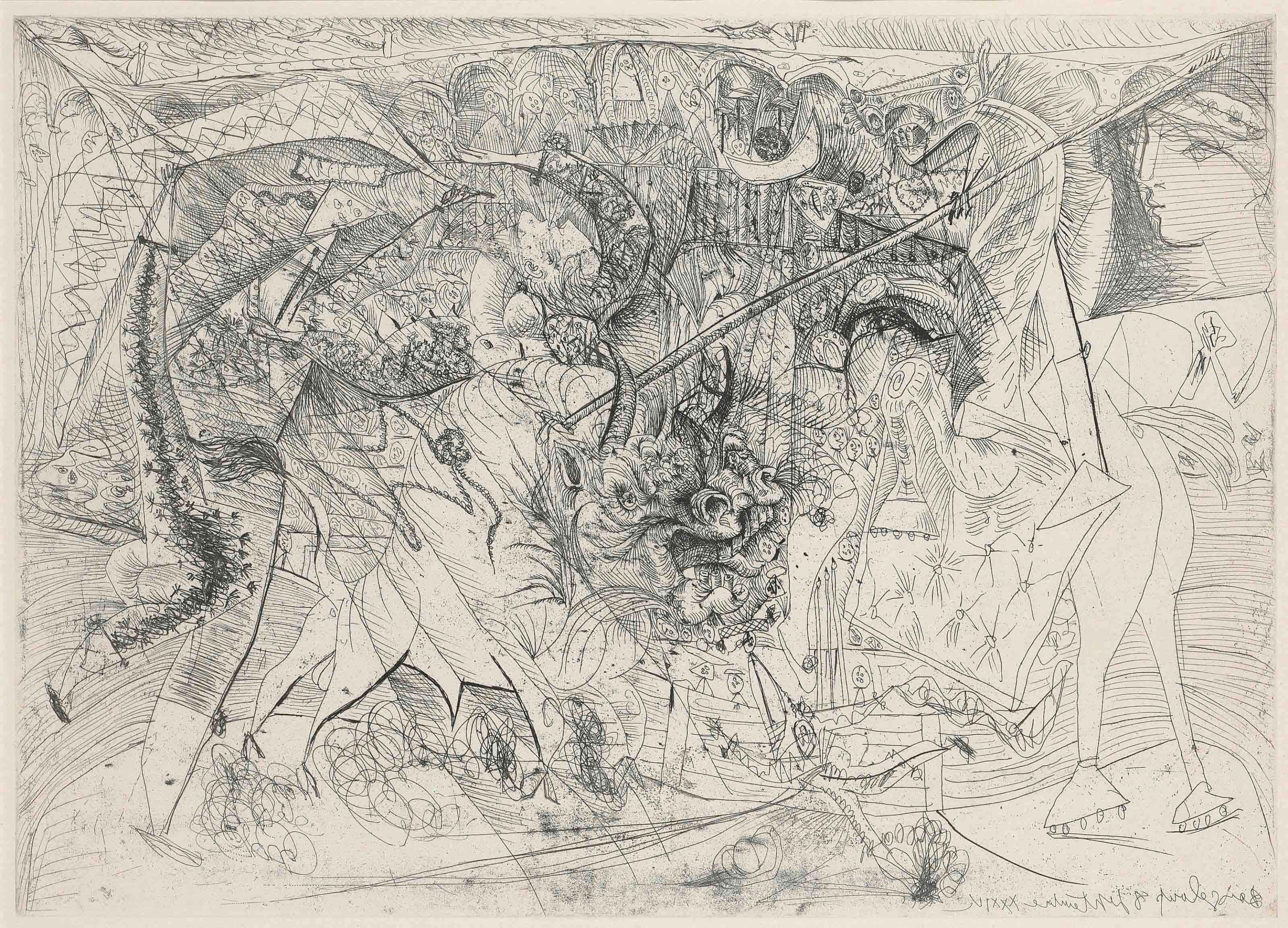 La Grande Corrida,  avec Femme Torero  (Bloch 1330) - Print by Pablo Picasso