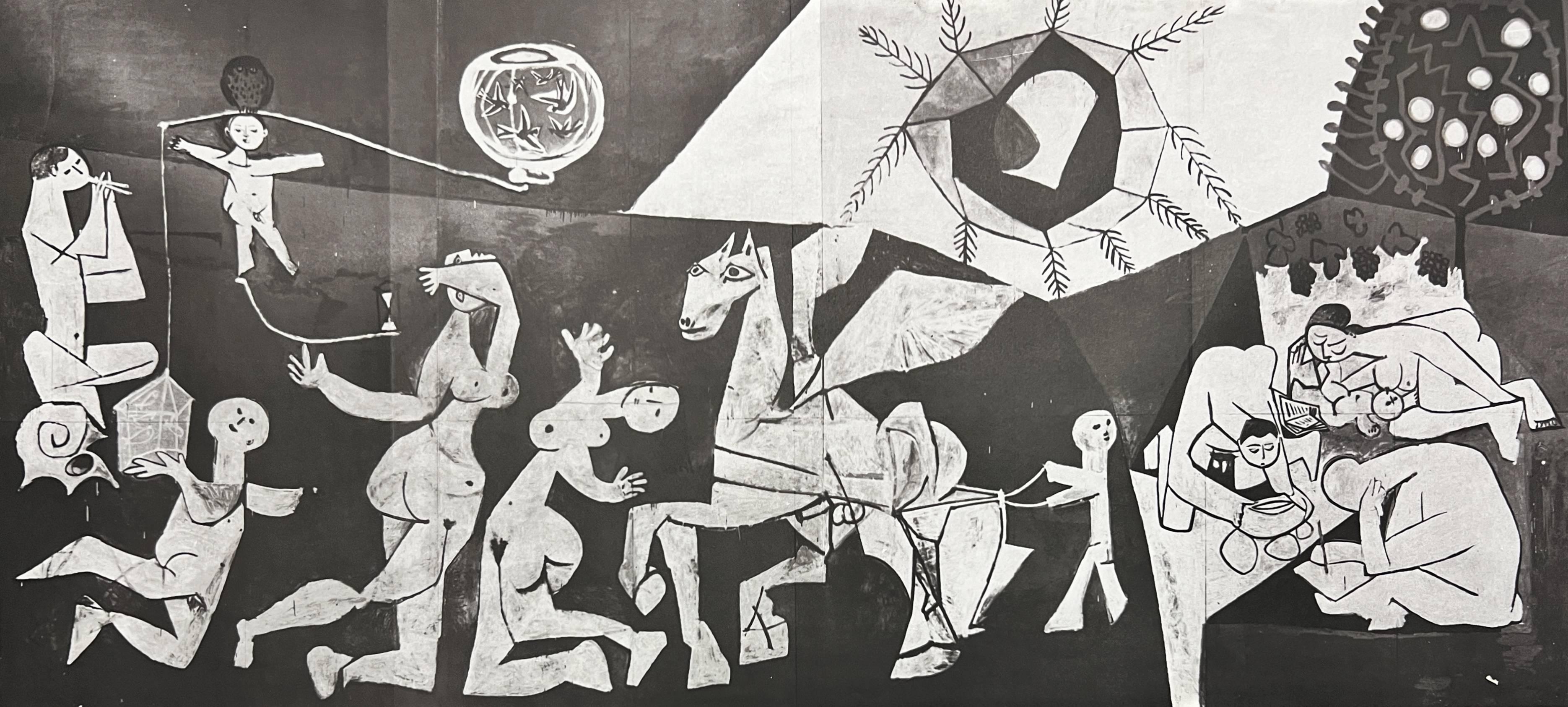 Pablo Picasso Figurative Print – La Guerre et la Paix Collotype, Collotyp