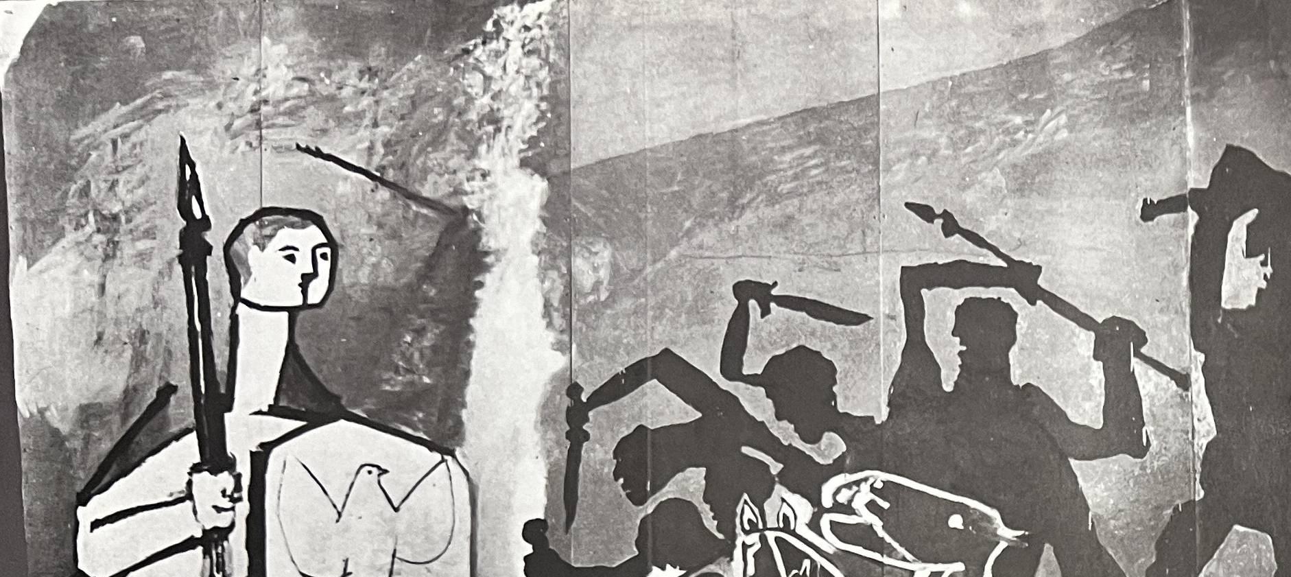 La Guerre et la Paix Rouge Collotype, Collotyp – Print von Pablo Picasso