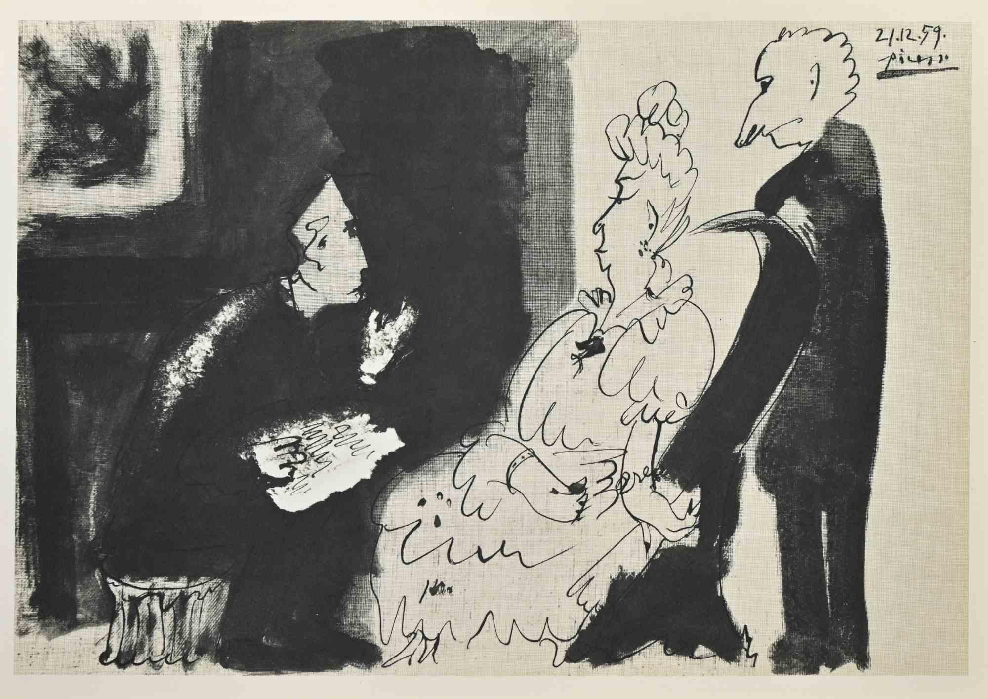La Lecture est une œuvre d'art réalisée par Pablo Picasso (Malaga, 1881 - Mougins, 1973) en 1959.

Épreuve photographique.

Daté du 21.12.59 et signé sur la plaque.

Bon état.

Pablo Picasso, pseudonyme de Pablo Diego José Francisco de Paula Juan