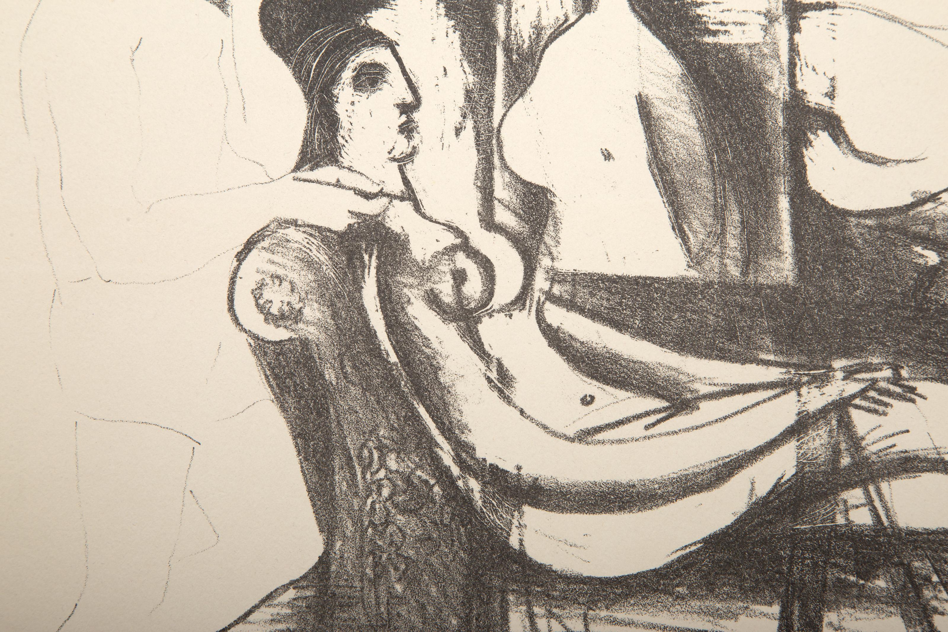 La Peintre Et Son Modele (B 98), Lithograph by Pablo Picasso For Sale 3
