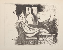 La Peintre Et Son Modele (B 98), Lithograph by Pablo Picasso