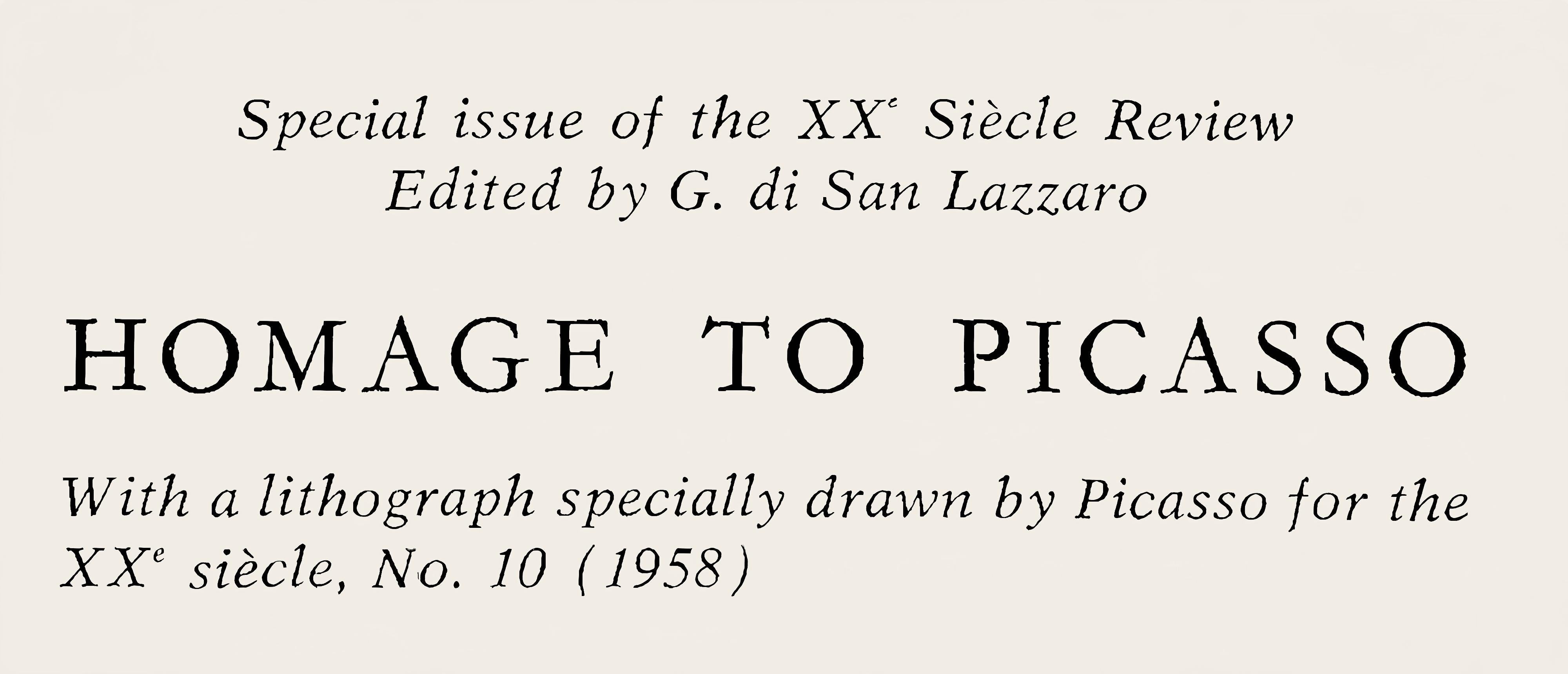 La Petite Corrida (Bloch 839; Cramer 92; Mourlot 302), Hommage à Picasso For Sale 1