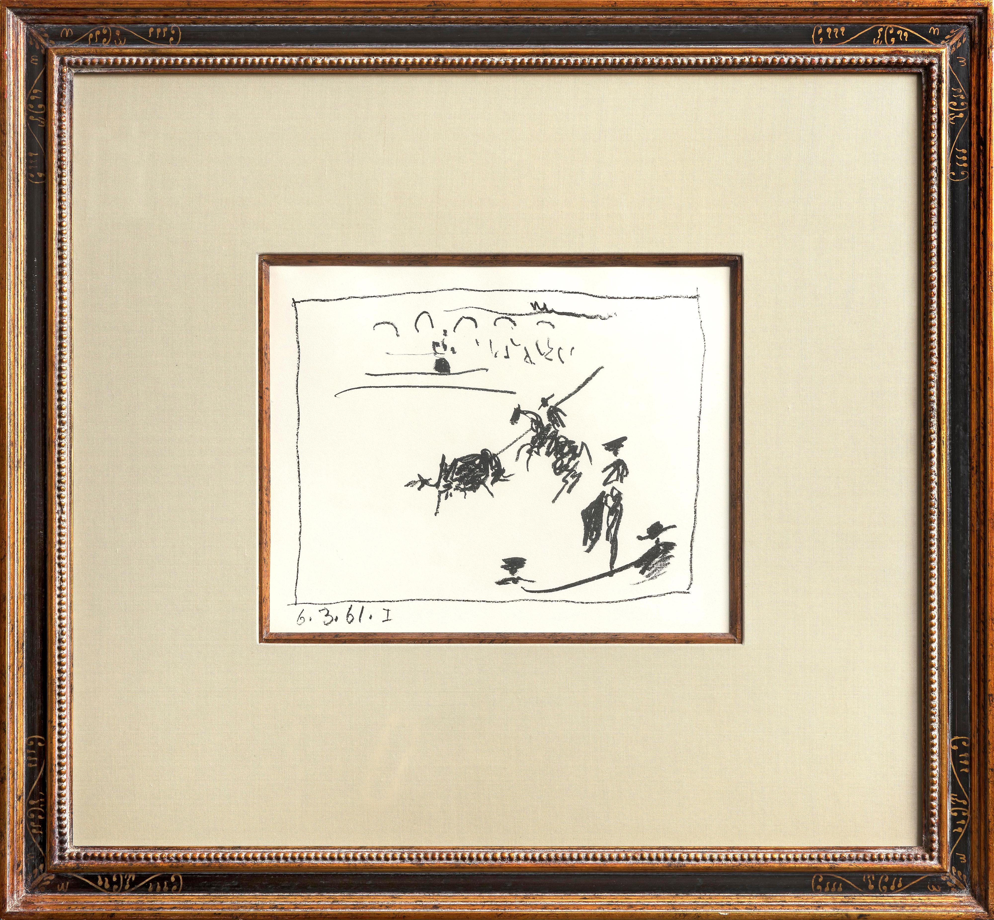 La Pique Lithograph Print, Modern Style, Framed, Excellent