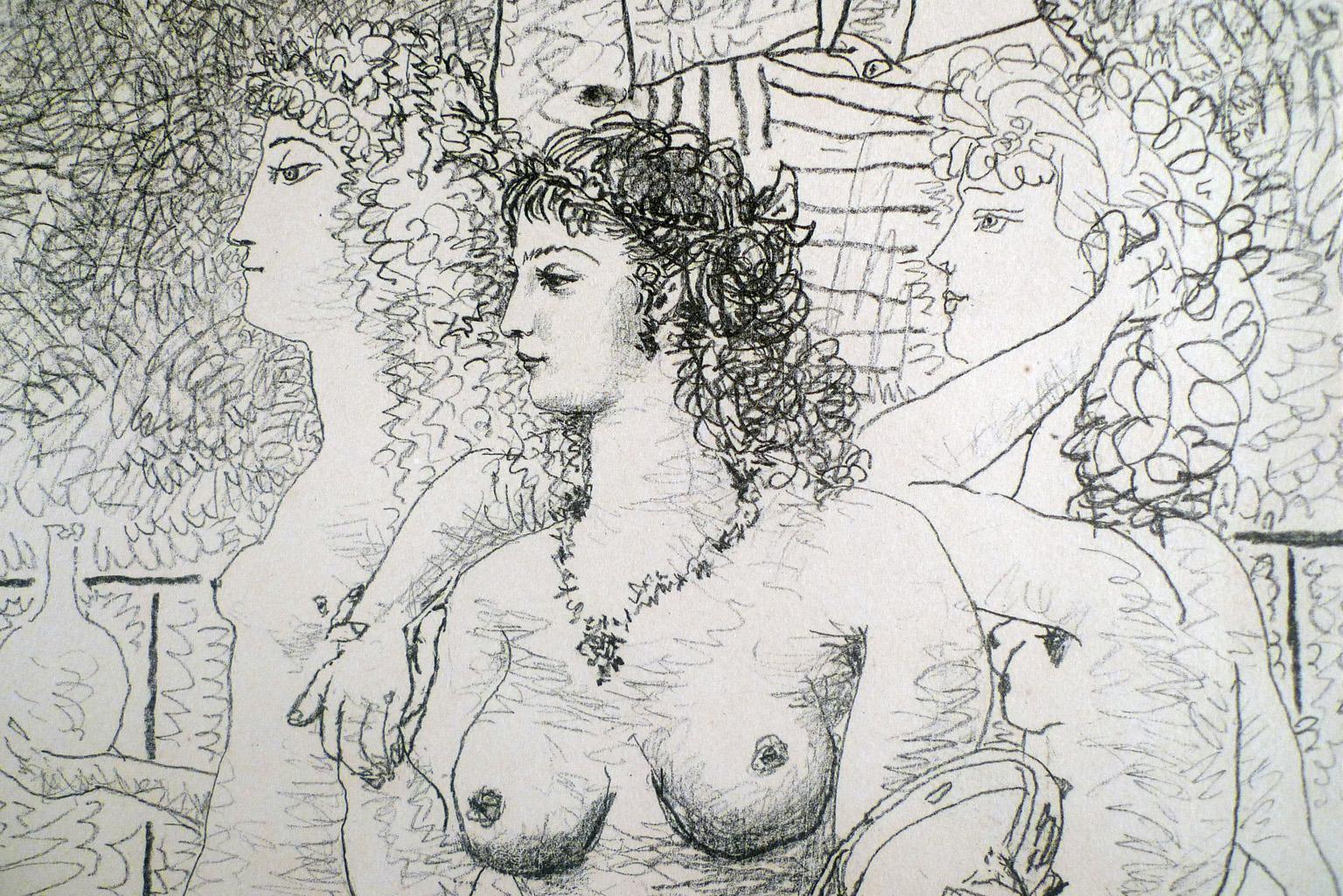 La Répétition (B. 756; M. 252) - Gray Nude Painting by Pablo Picasso