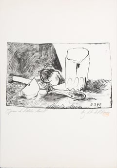 La Tasse et la Pomme , Cubist Lithograph by Pablo Picasso