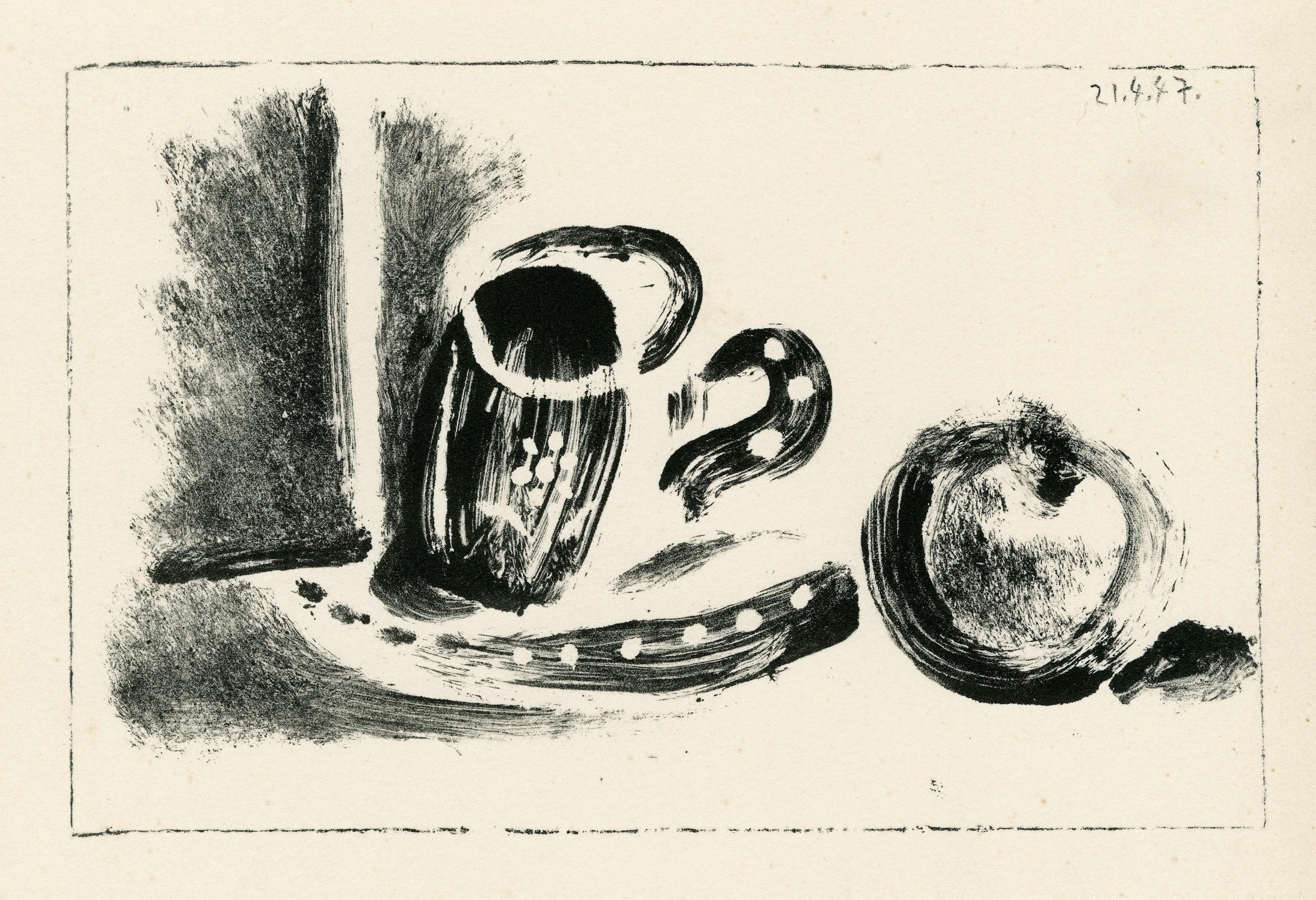 Pablo Picasso Still-Life Print – La Tasse et la Pomme (Der Becher und der Apfel)
