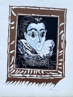 Lady with the Collar - Lithograph Signed in the Plate