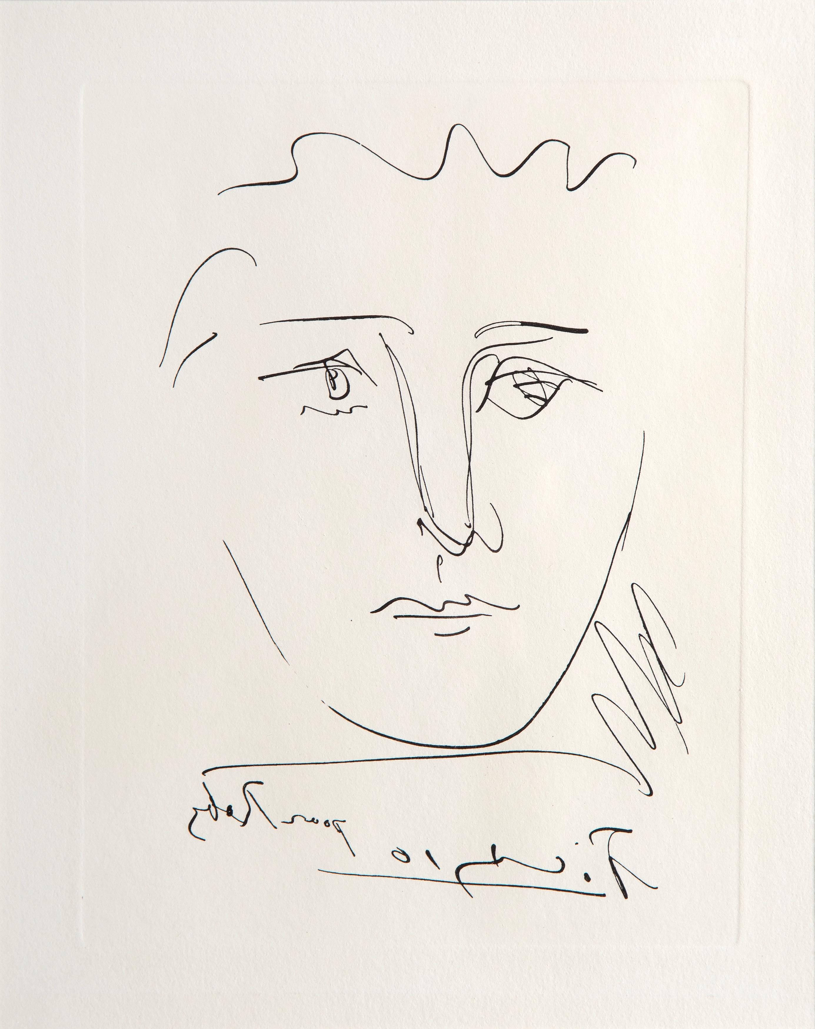 L’Age de Soleil (Pour Roby), Cubist Etching by Pablo Picasso For Sale 1
