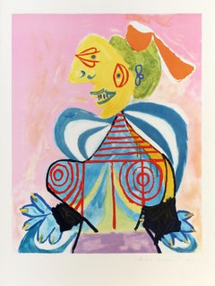 L'Arlesienne, litografía cubista (after) Pablo Picasso
