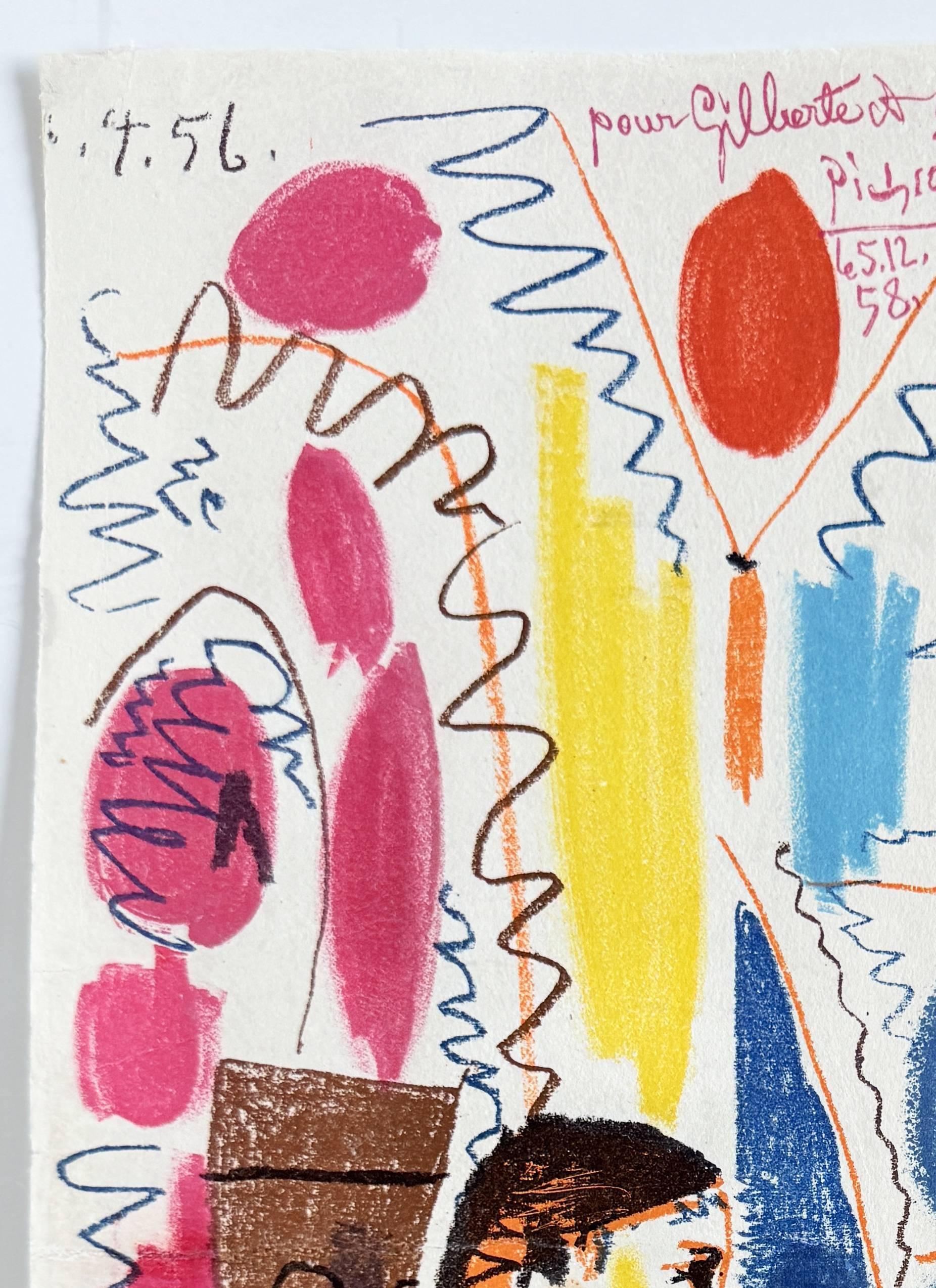 Pablo Picasso (1881-1973) - L'atelier de Cannes

Lithograph from 1958.

On Arches paper.

Dimensions of work: 44.8 x 33.4 cm.

Plate signed.

It's an enhanced version of the first state of the lithograph.

Dedicated in plate.

Reference: Bloch 794;