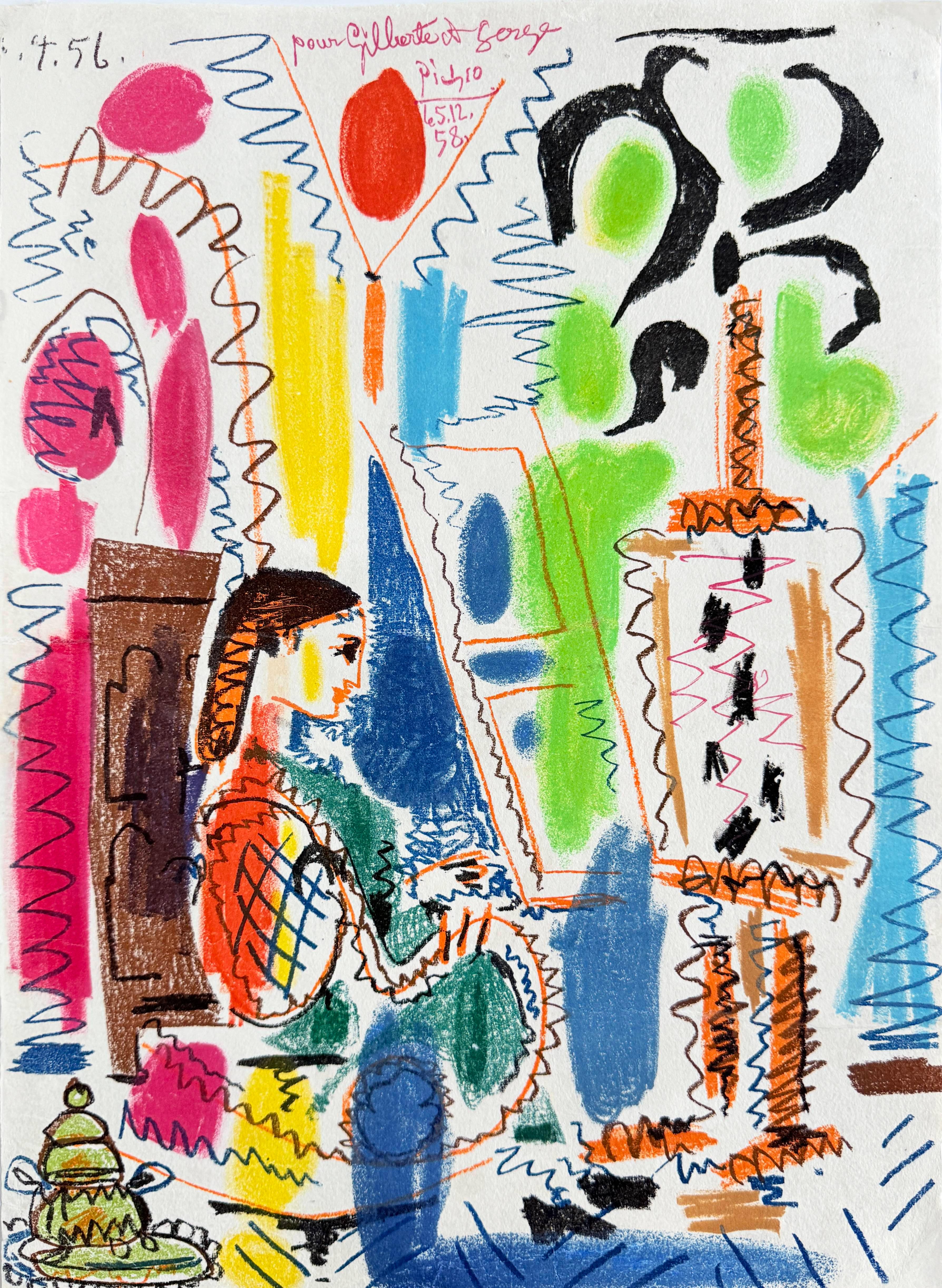 L'atelier de Cannes Lithograph, Modern Style, Plate Signed, 1958