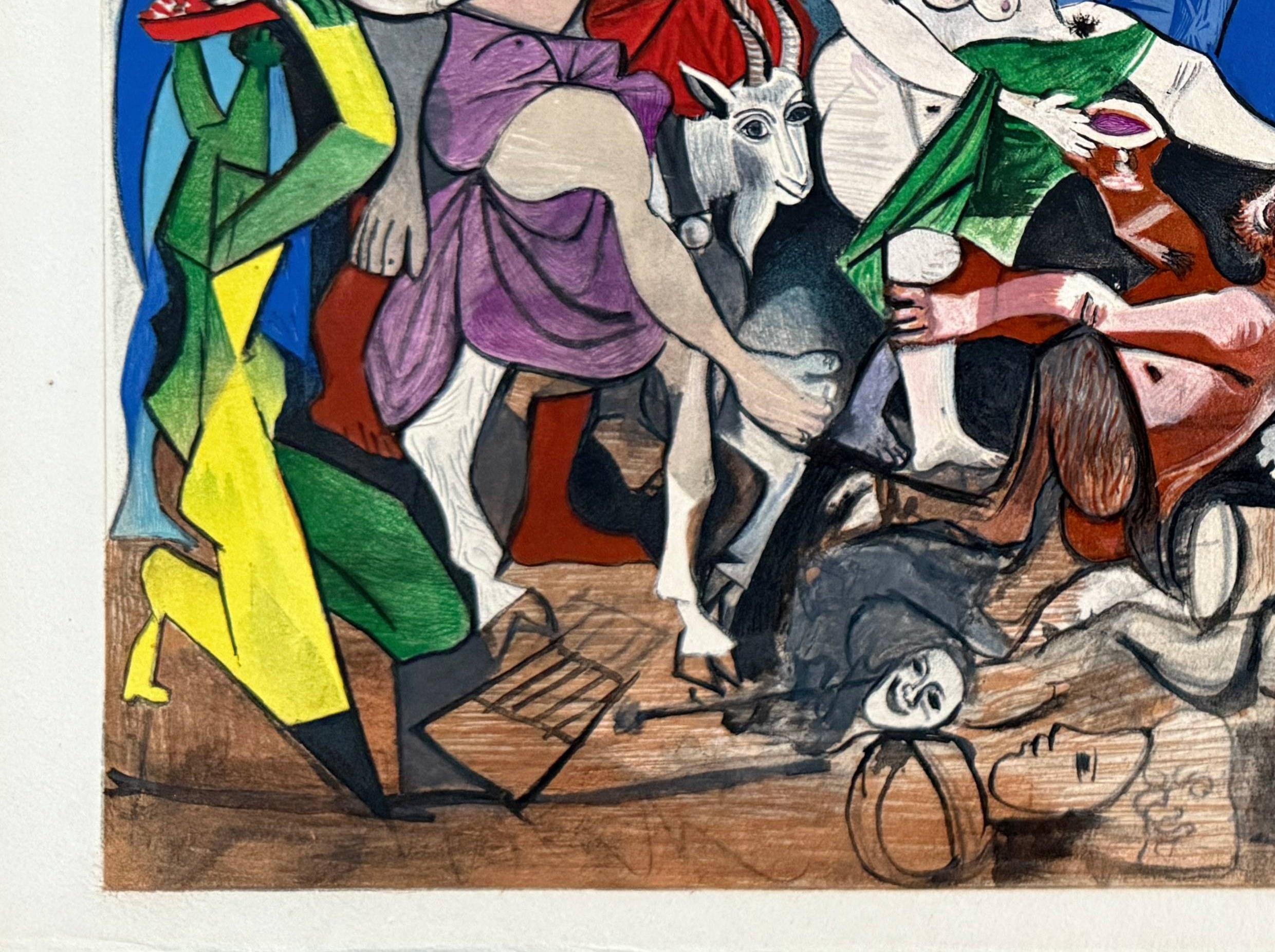 Le Bacchanale - Gray Print by Pablo Picasso