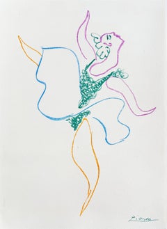 Le Ballet, Lithograph by Picasso, Modern Style, Signed in Plate, 1954