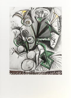 Le Bouquet, Cubist Lithograph by Pablo Picasso